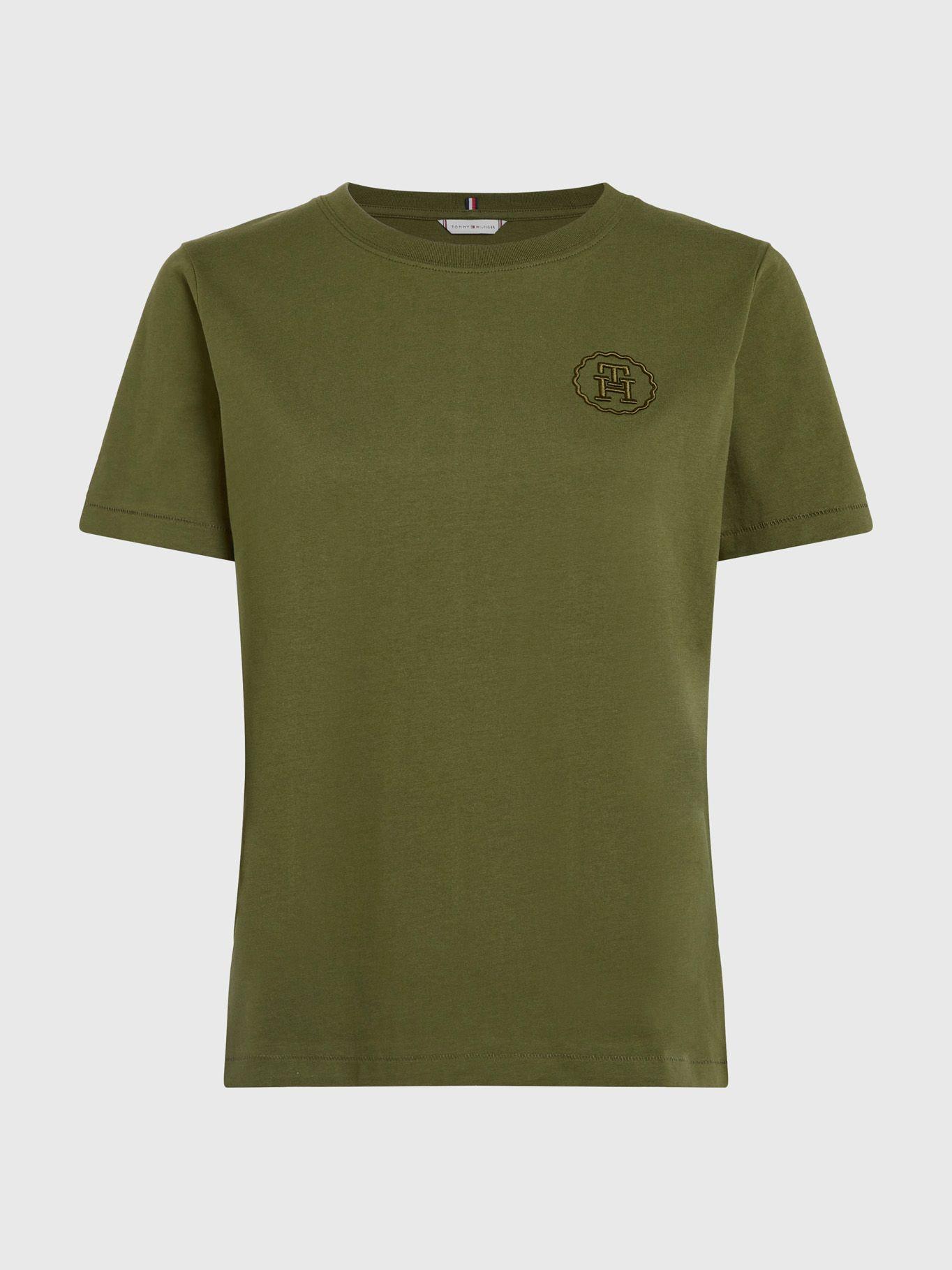 Polera Modern Tonal Con Logo Verde Tommy Hilfiger-4