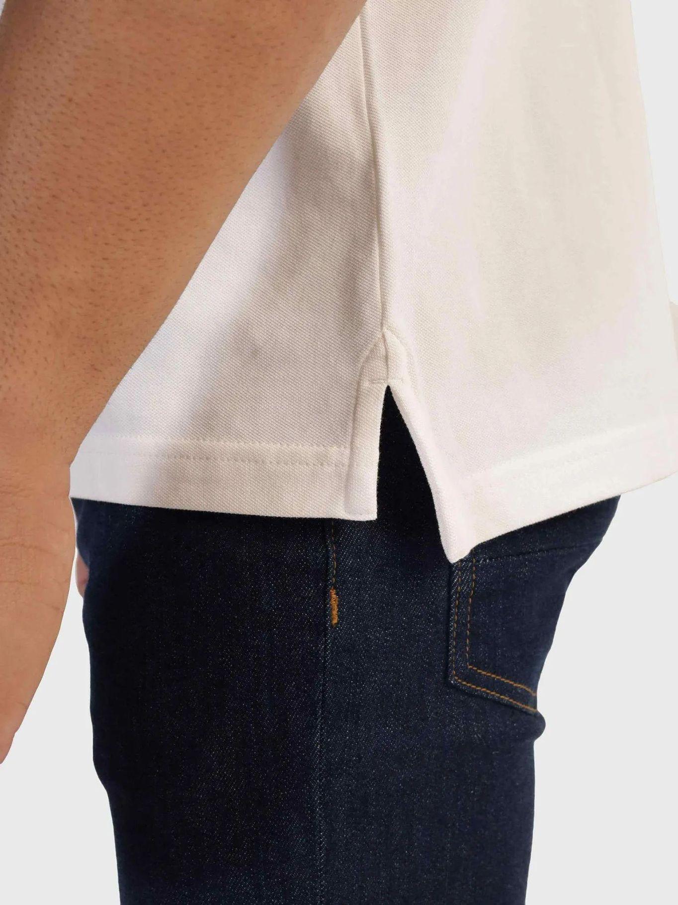 Polo Colorblock Con Logo Blanco Tommy Hilfiger-3