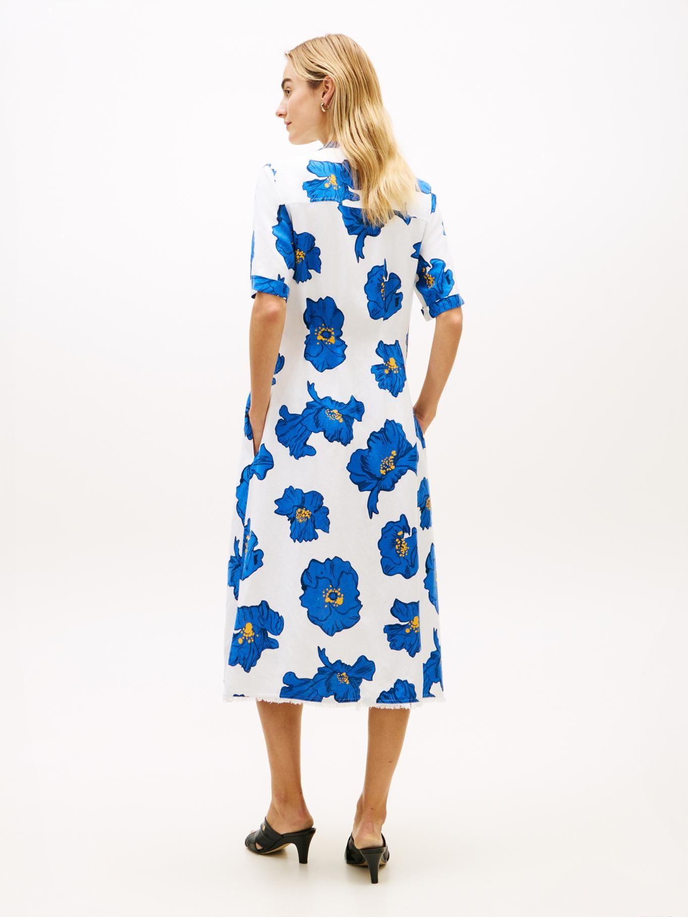 Vestido Camisero En Mezcla De Lino-1
