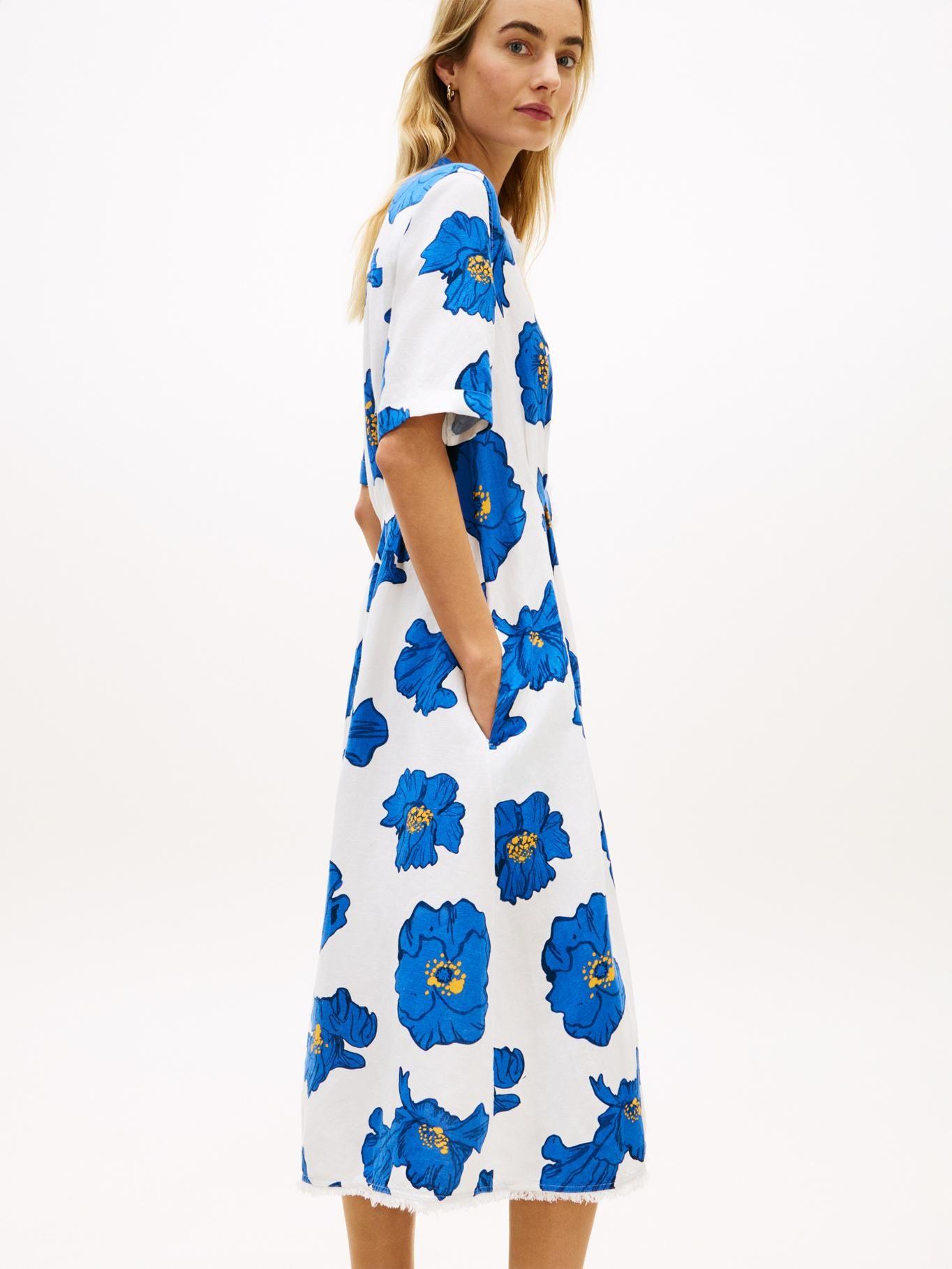 Vestido Camisero En Mezcla De Lino-3