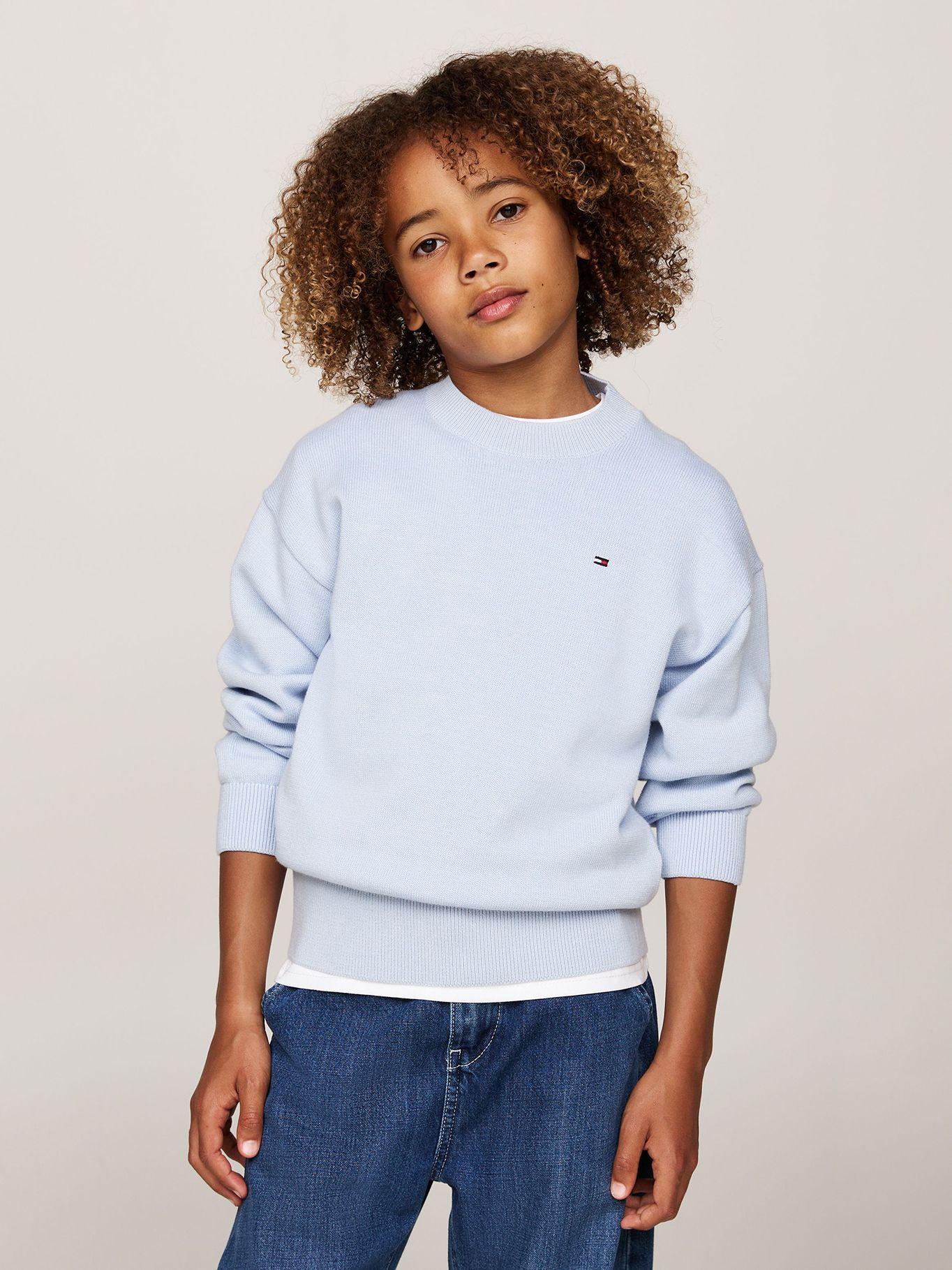 Sweater De Niño Essential Celeste Tommy Hilfiger-0