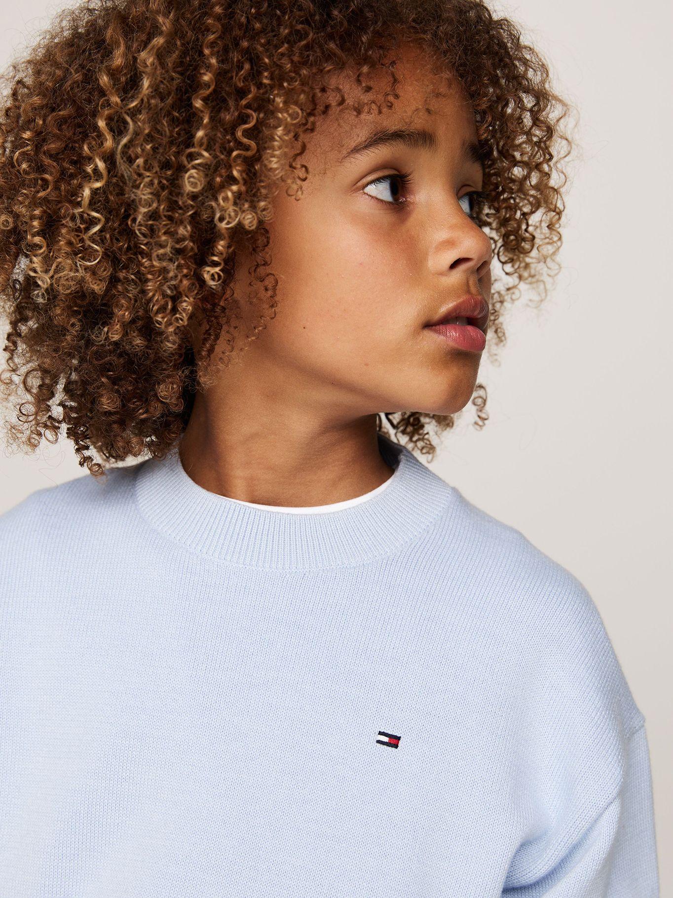 Sweater De Niño Essential Celeste Tommy Hilfiger-3