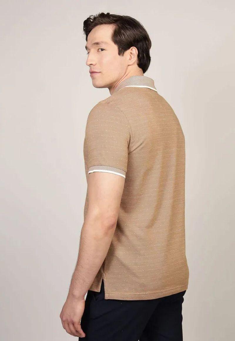 Polo Interlock Micropatern Regular Café Tommy Hilfiger-2