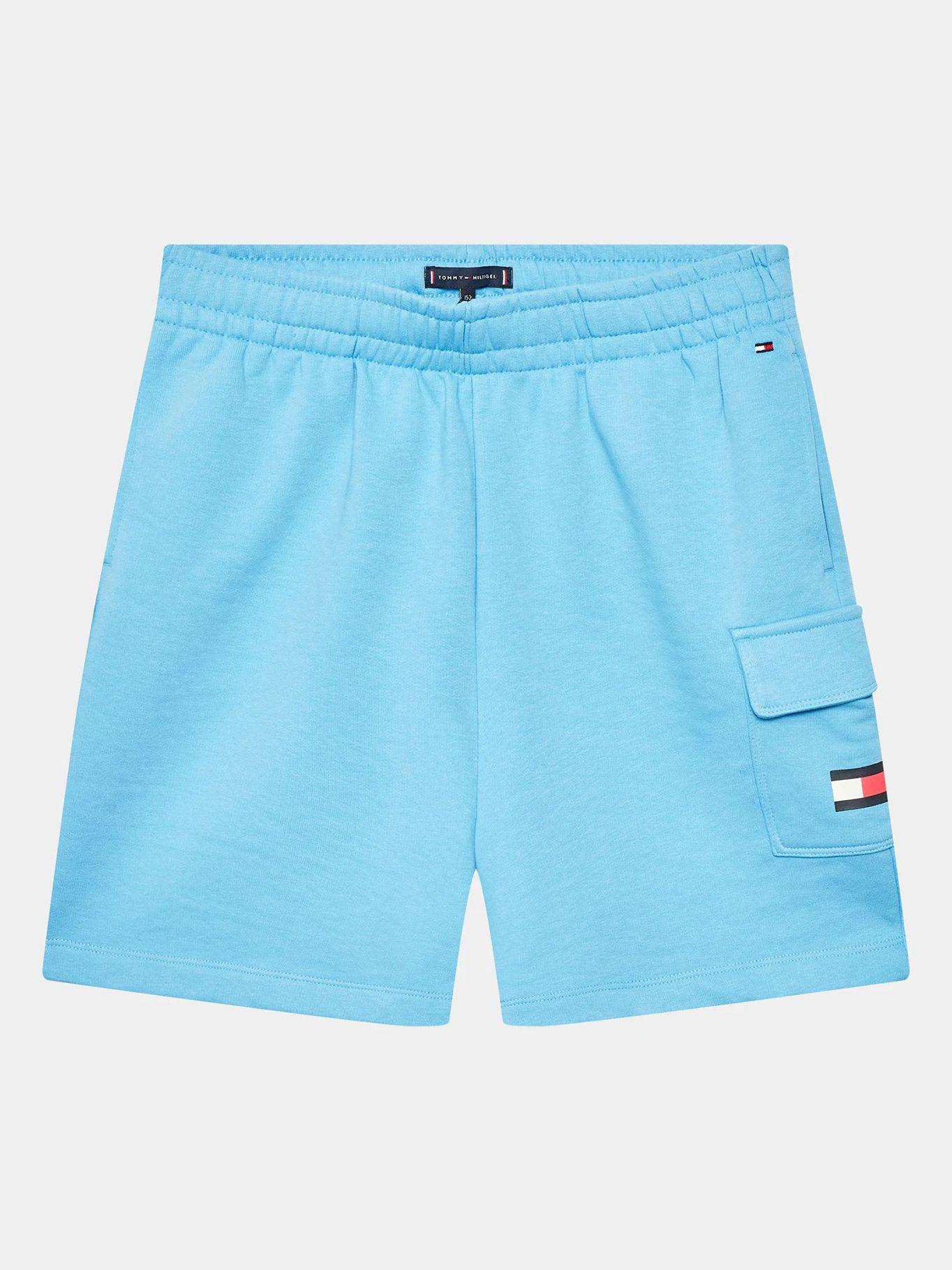 Short Con Bolsillo Y Logo Celeste Tommy Hilfiger-0