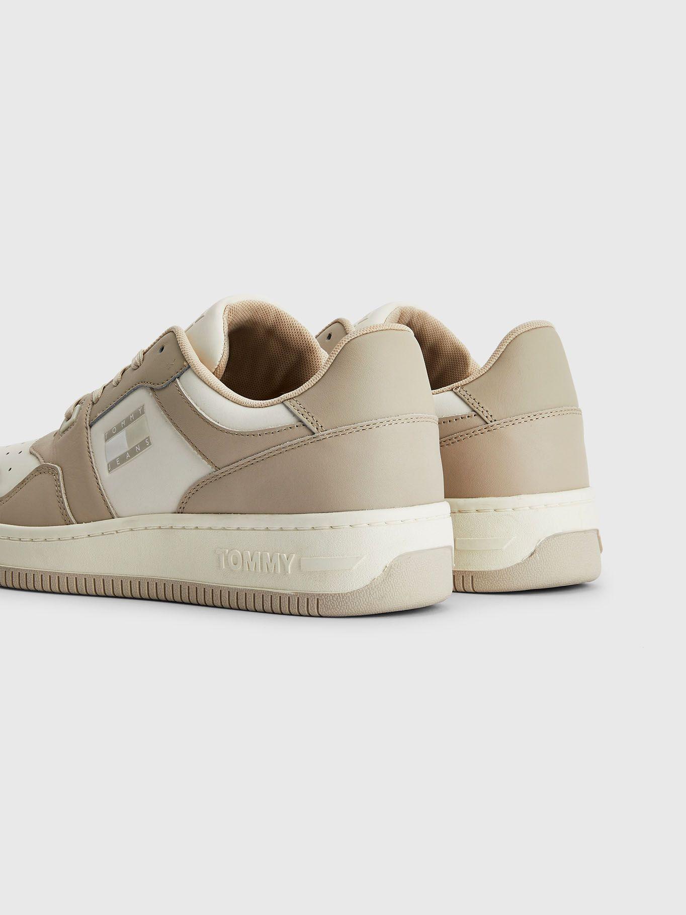 Zapatillas Tipo Basket De Cuero Beige Tommy Hilfiger-5