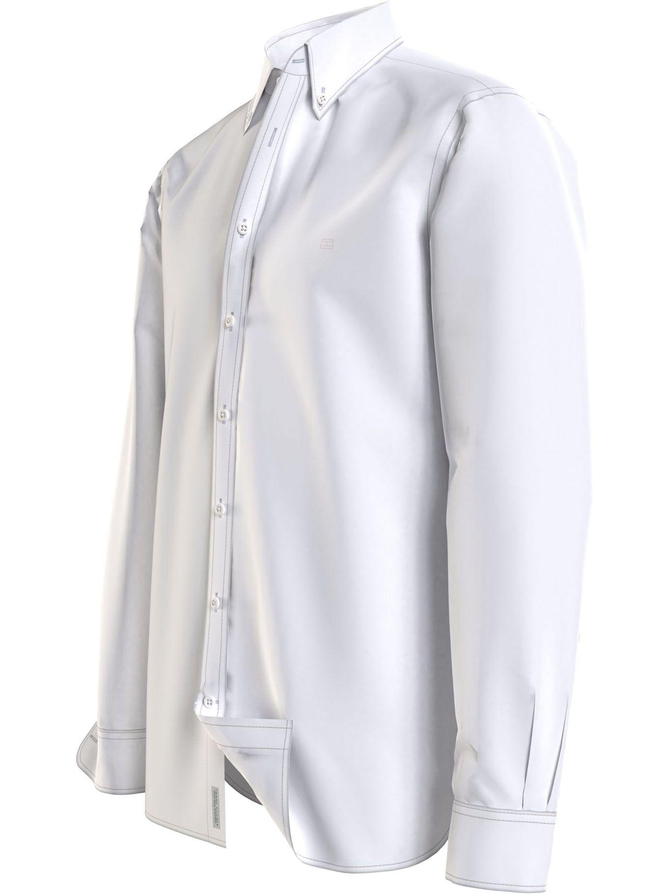 Camisa Lisa Popelín Regular Fit Blanco Tommy Hilfiger-2