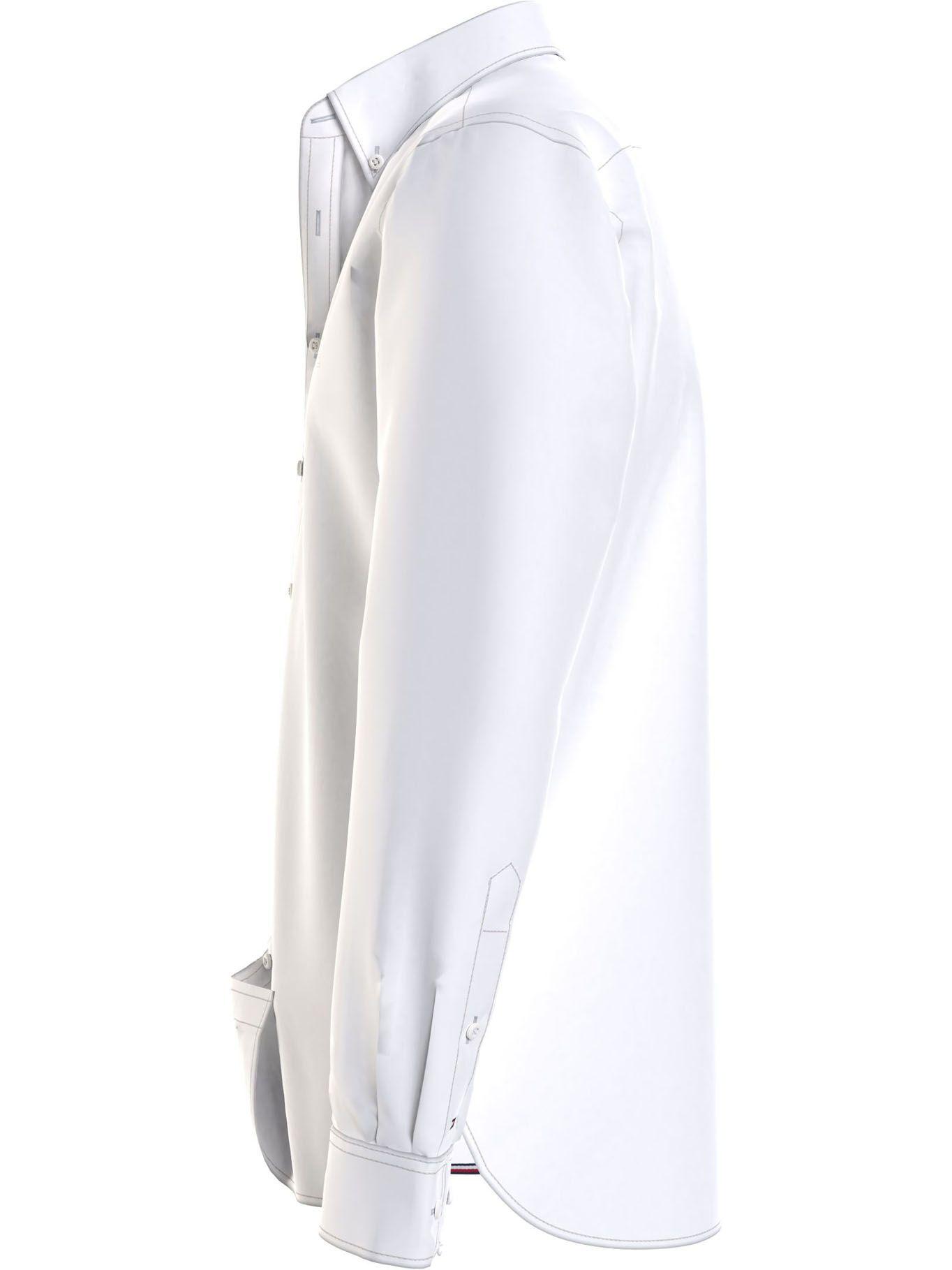 Camisa Lisa Popelín Regular Fit Blanco Tommy Hilfiger-3