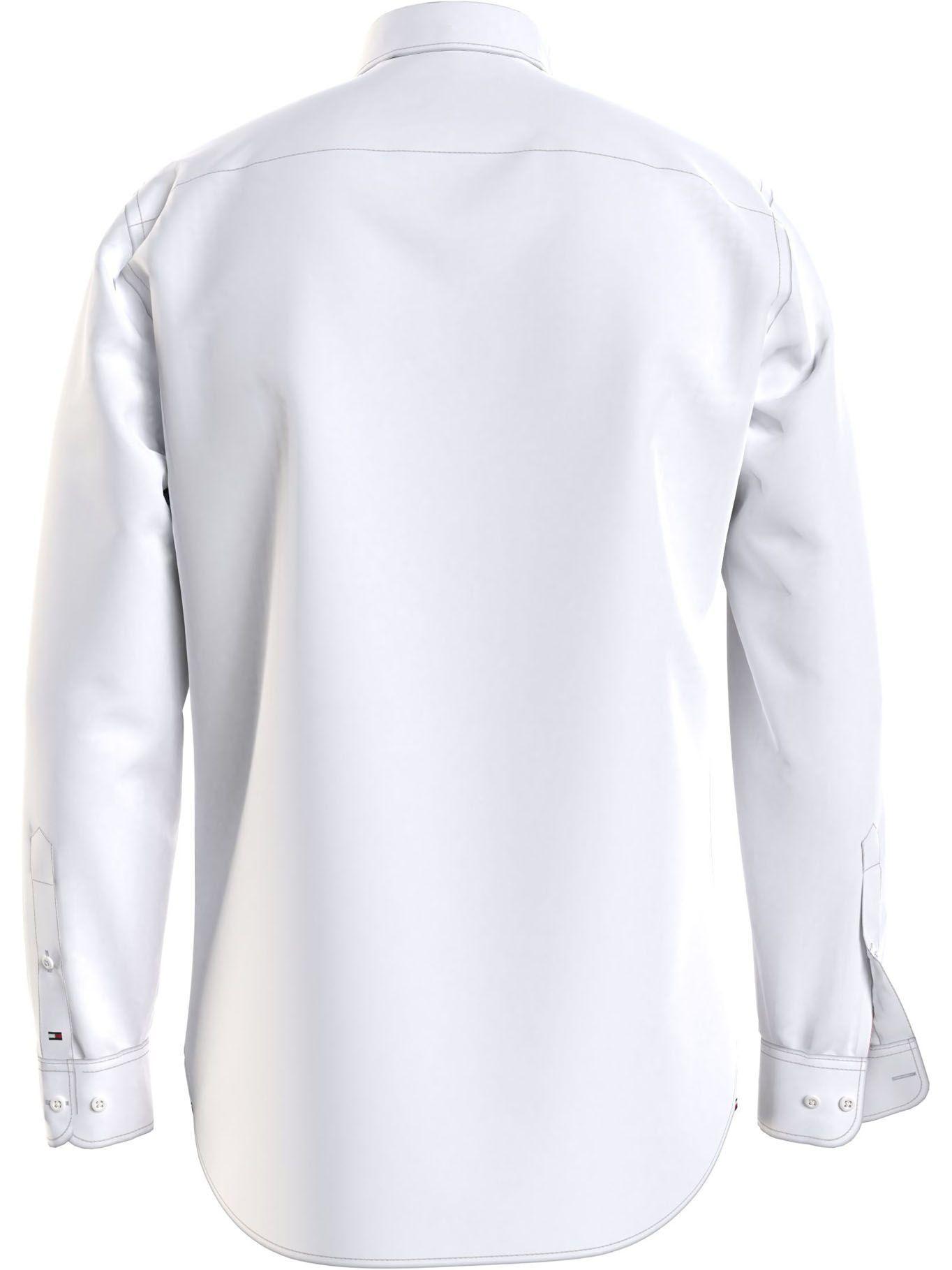 Camisa Lisa Popelín Regular Fit Blanco Tommy Hilfiger-1