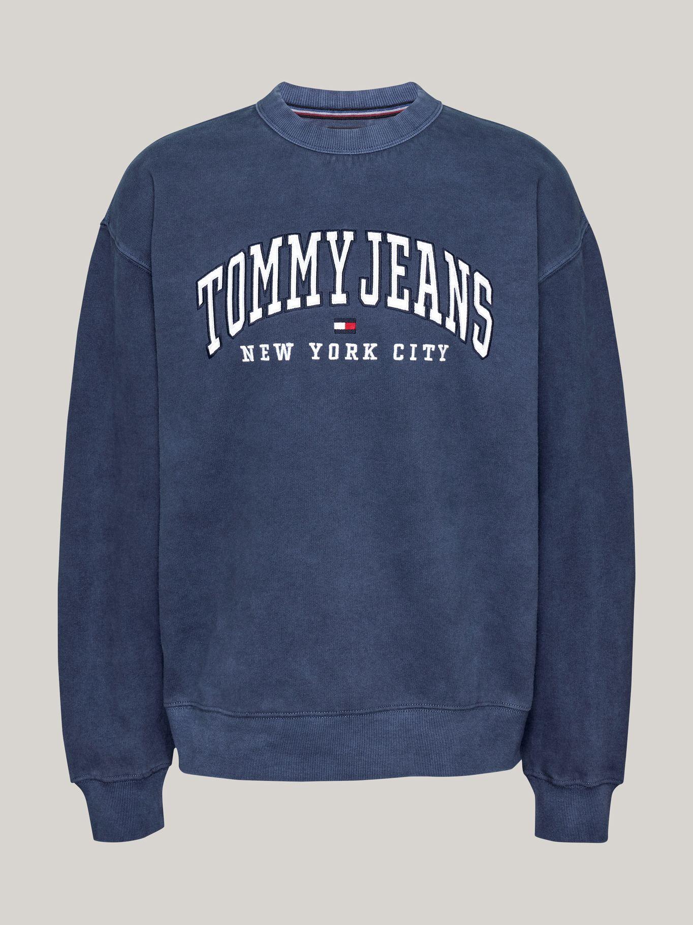 Polerón Varsity Logo Corte Amplio Azul Tommy Hilfiger-4