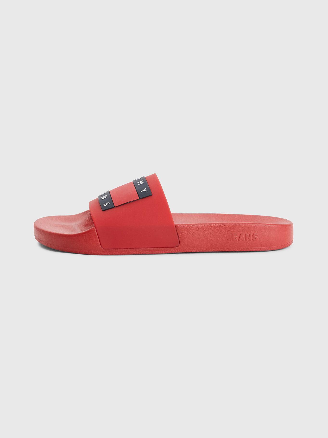 Sandalias Con Parche Flag Rojo Tommy Hilfiger-4
