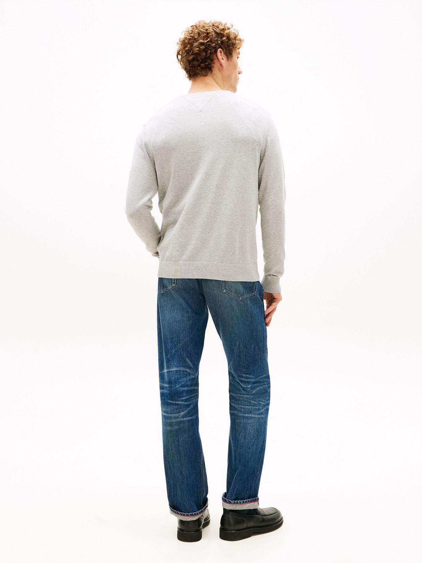 Sweater Essential Con Cuello V Gris Tommy Hilfiger-2