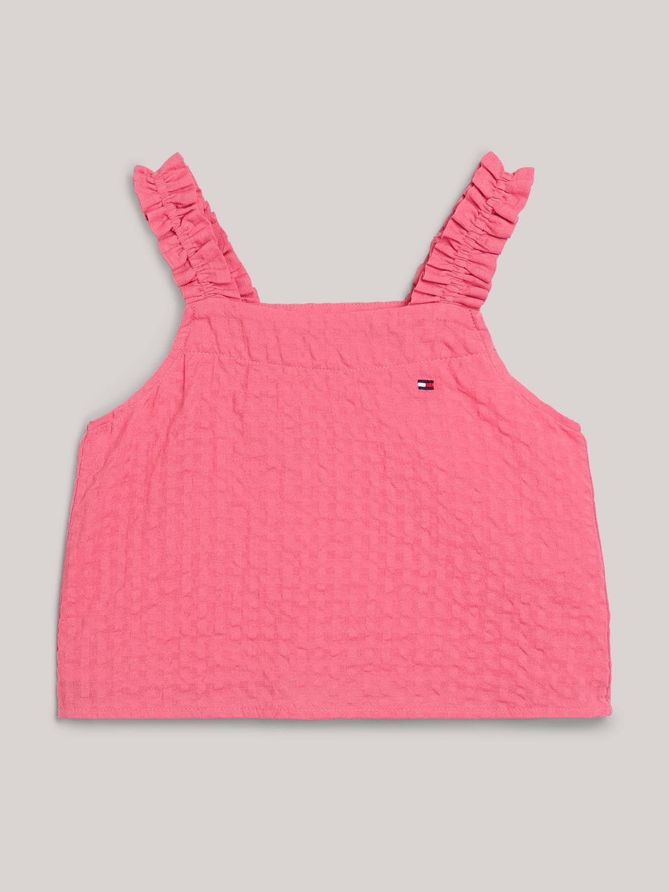 Blusa Con Tirantes Cuadros Vichy Rosado Tommy Hilfiger-4