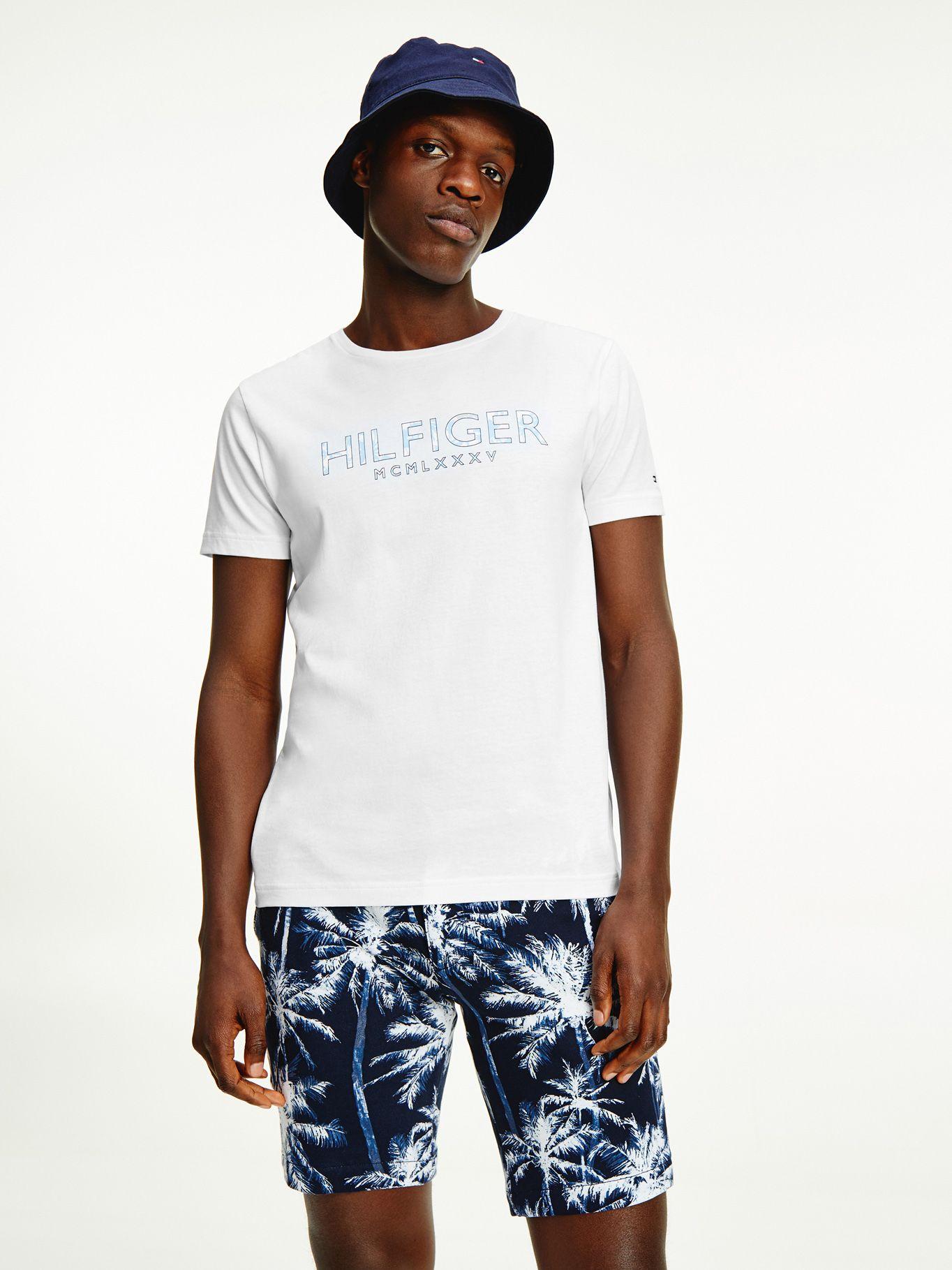 Polera Palmeras Print Logo Blanco Tommy Hilfiger-0