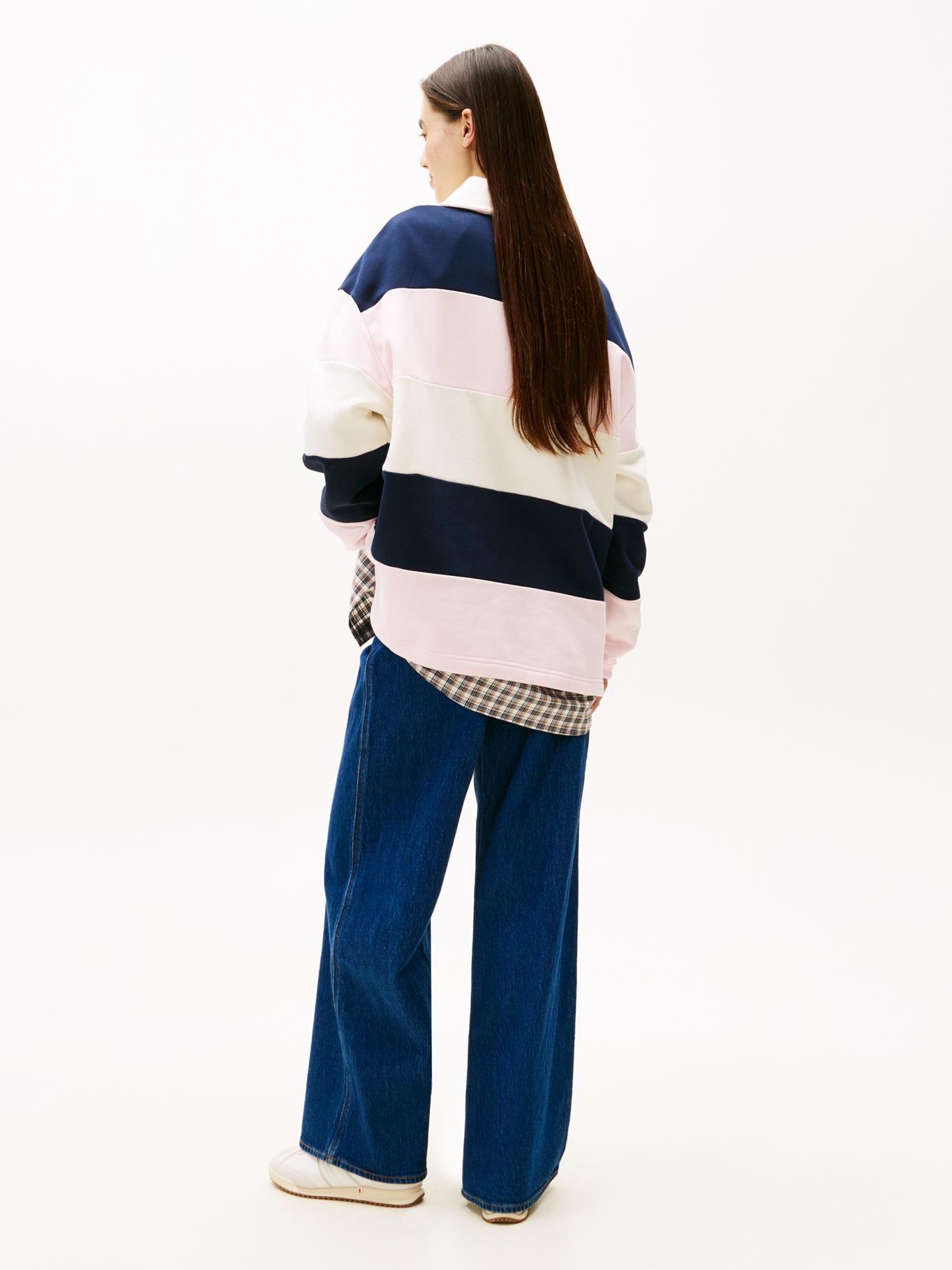 Polo Rugby Oversize Fit Tommy Jeans Rosado-2