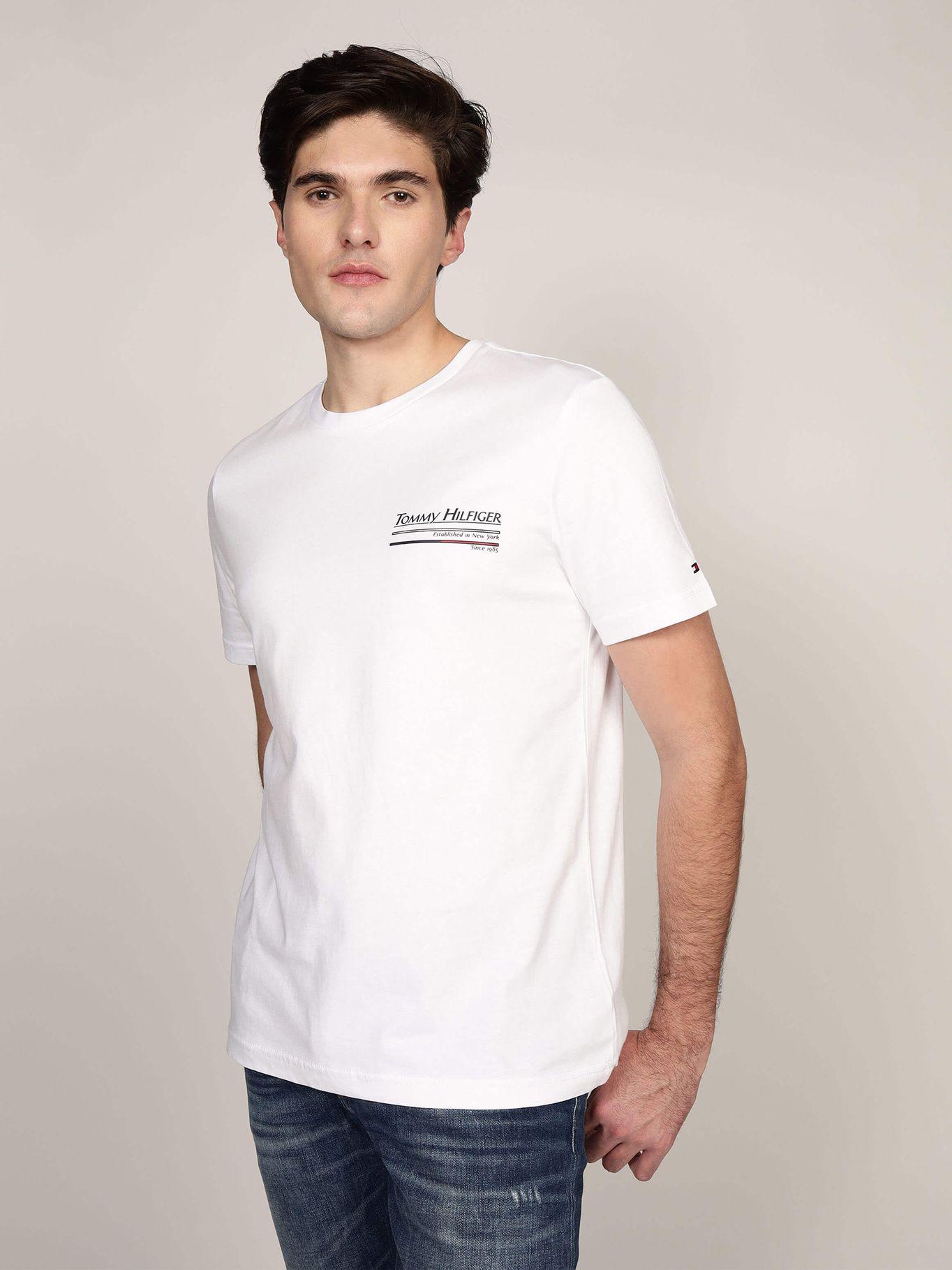 Polera De Cuello Redondo YBR Logo Blanco Tommy Hilfiger-0