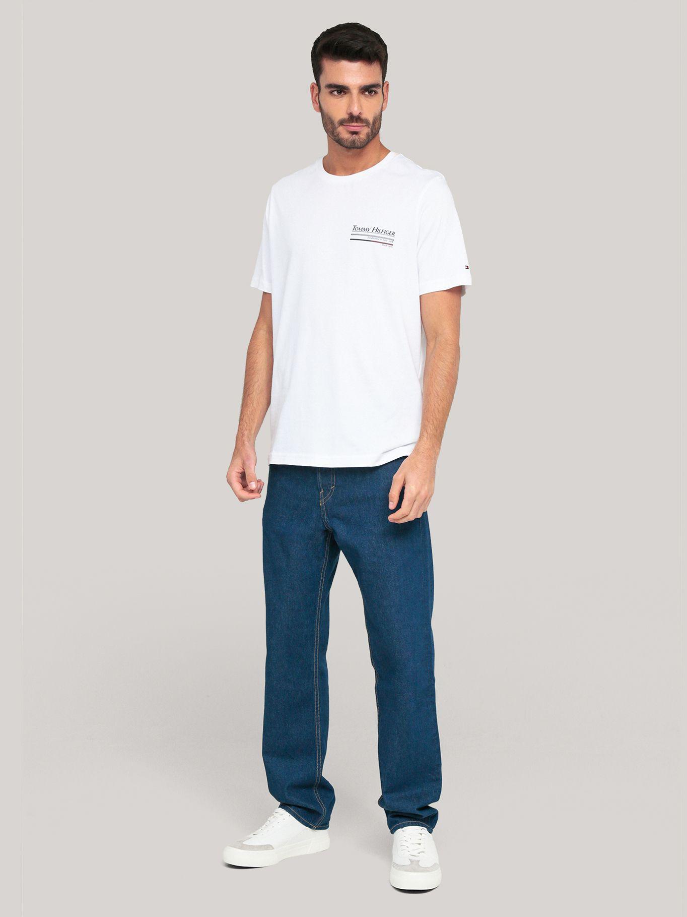 Polera De Cuello Redondo YBR Logo Blanco Tommy Hilfiger-1