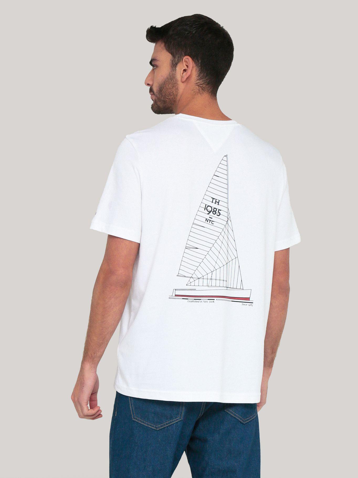 Polera De Cuello Redondo YBR Logo Blanco Tommy Hilfiger-3