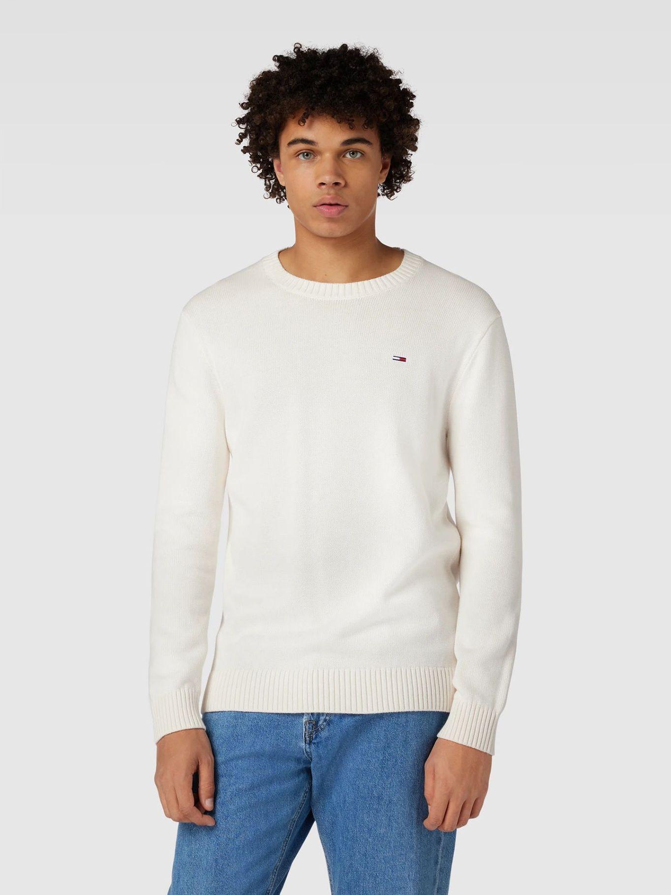 Sweater Essential Slim Fit Blanco Tommy Jeans-0