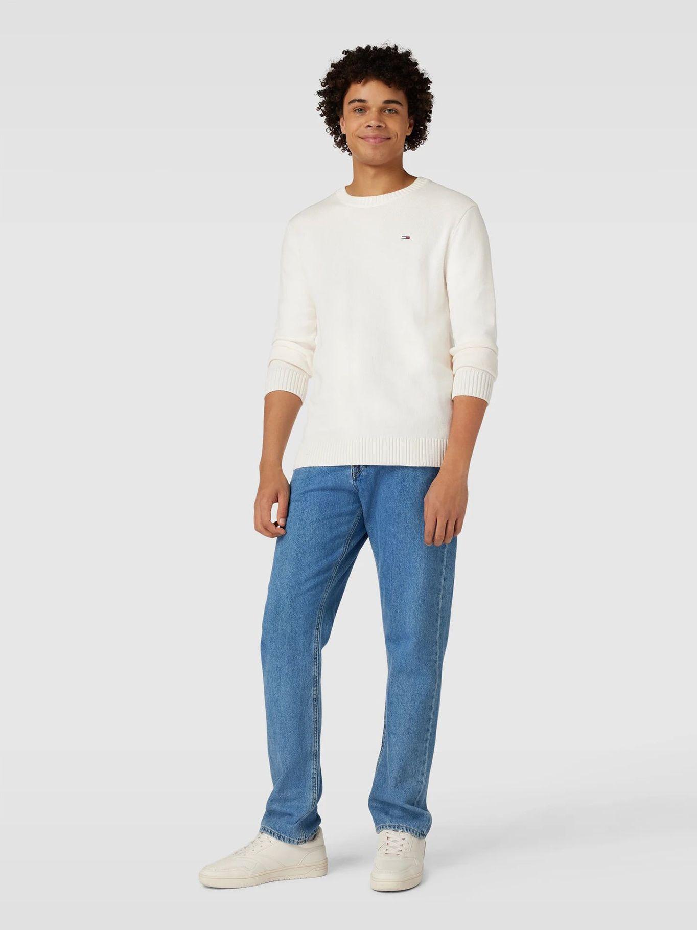 Sweater Essential Slim Fit Blanco Tommy Jeans-1