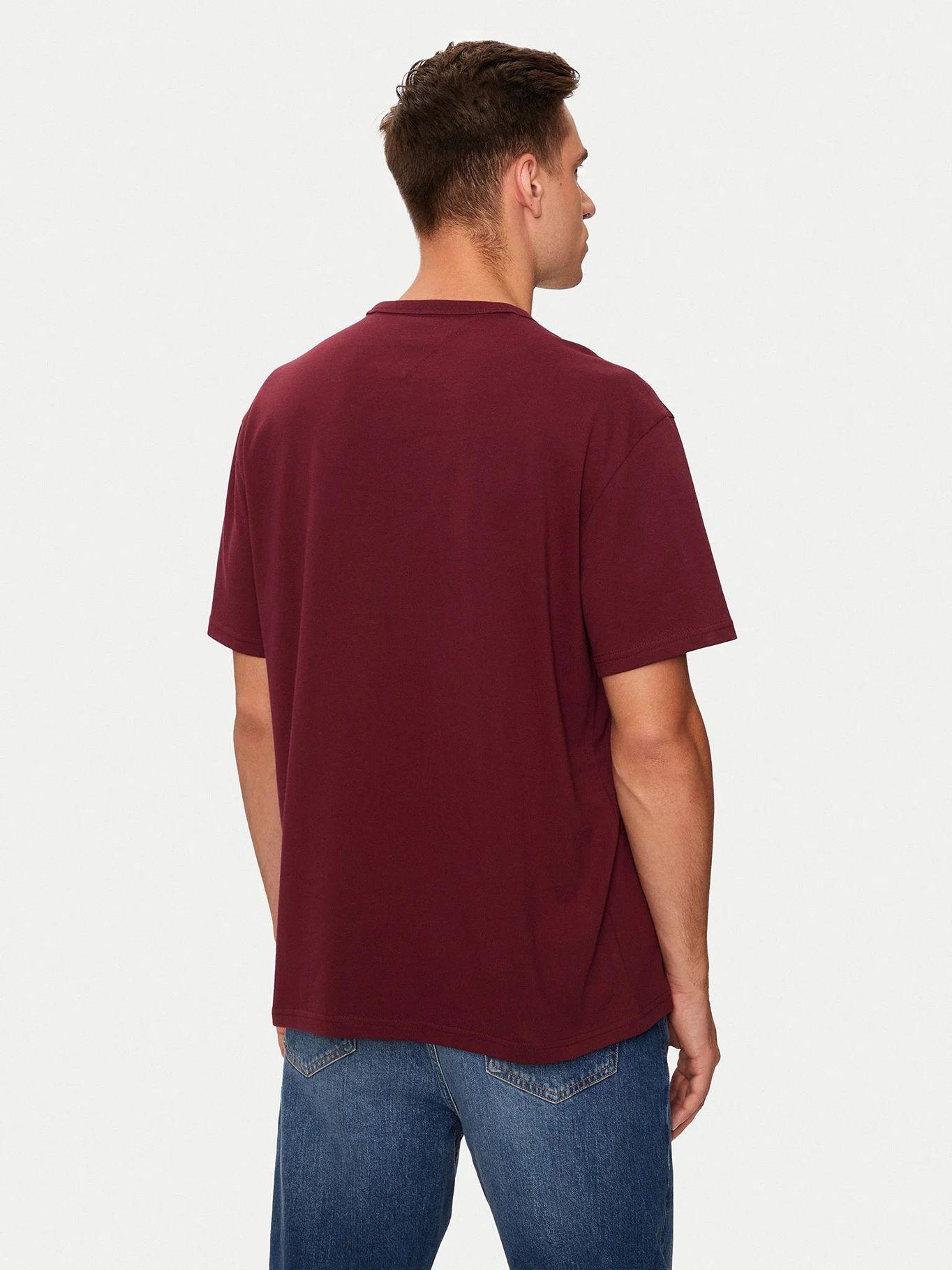 Polera Crest Flag Logo Burdeo Tommy Hilfiger-2