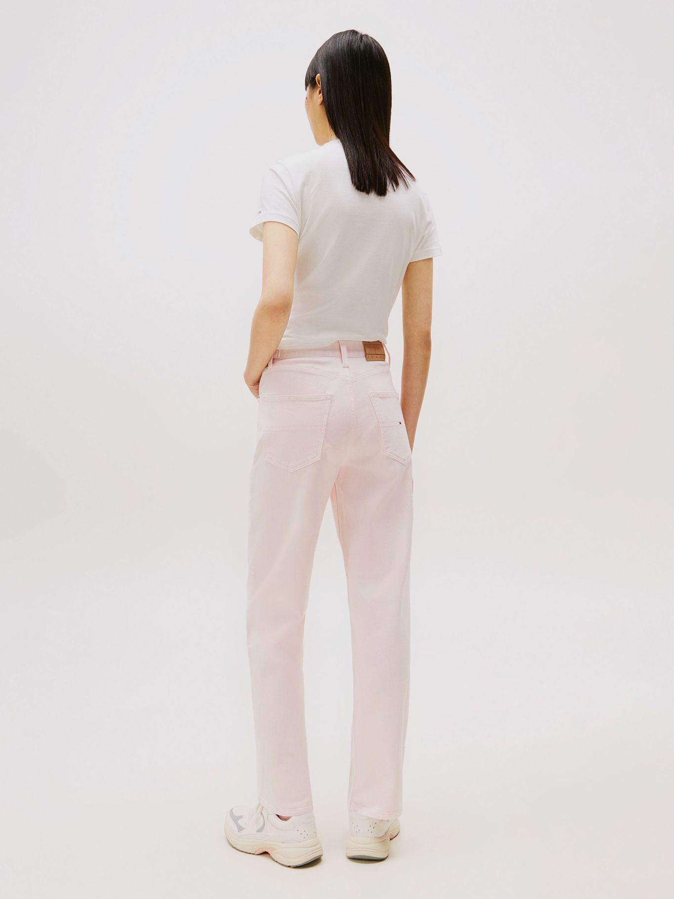 Jeans Straight De Cinco Bolsillos Rosado Tommy Jeans-2