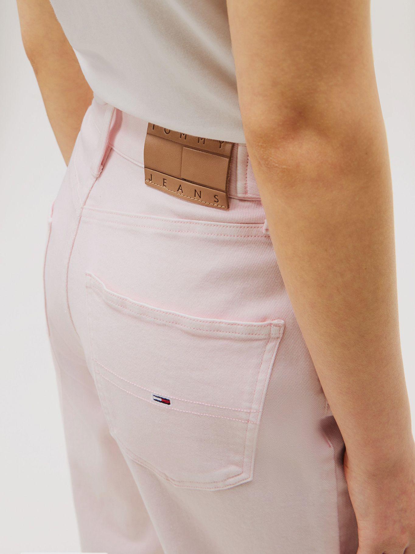 Jeans Straight De Cinco Bolsillos Rosado Tommy Jeans-3