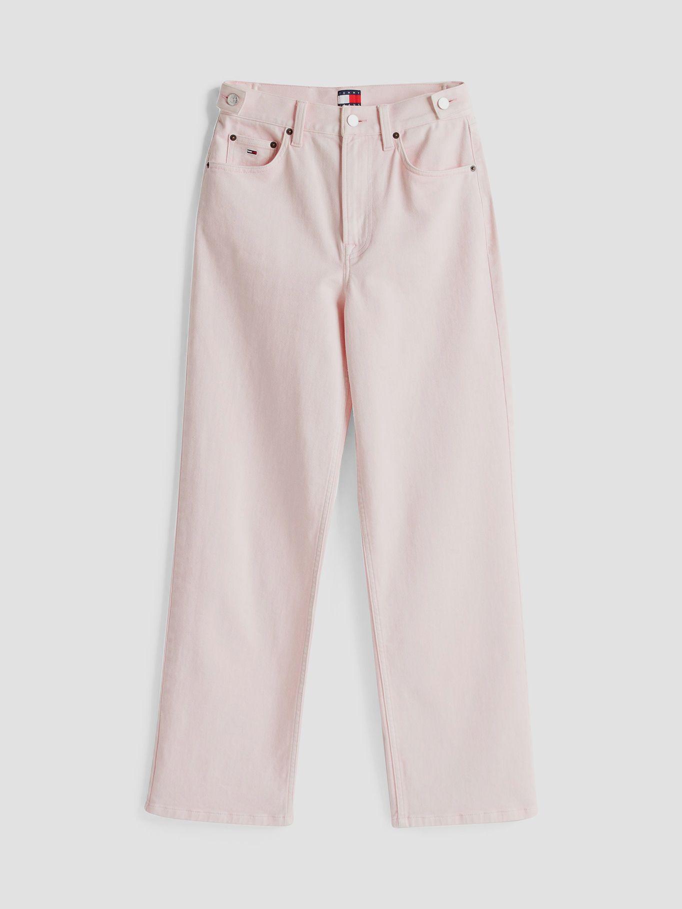 Jeans Straight De Cinco Bolsillos Rosado Tommy Jeans-4