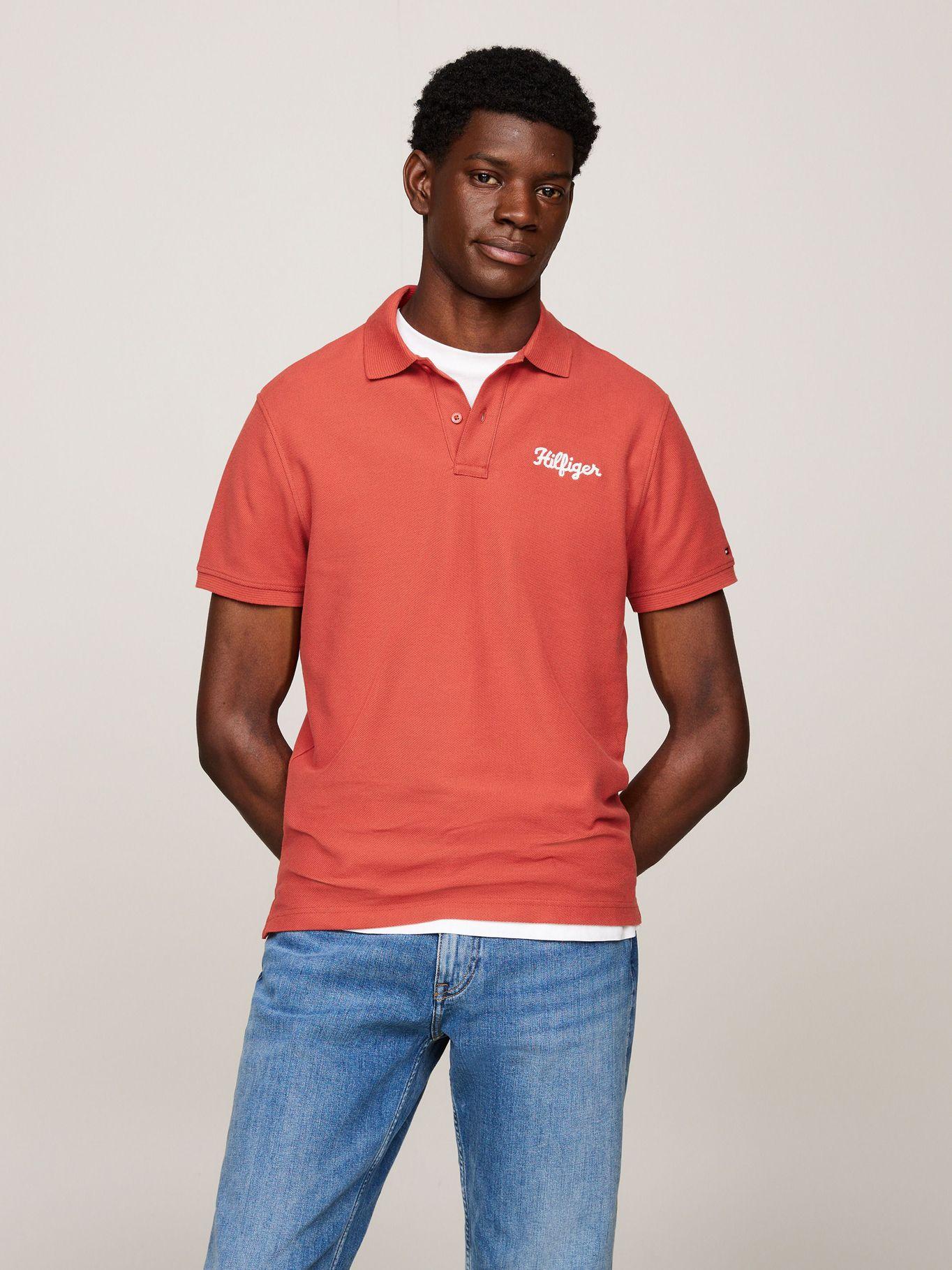 Polo Con Logo En Cadeneta Rojo Tommy Hilfiger-0
