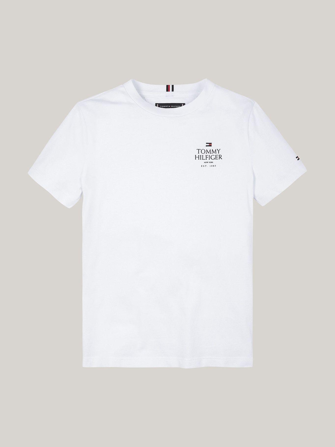 Polera De Niño Con Logo Gráfico Blanco Tommy Hilfiger-4
