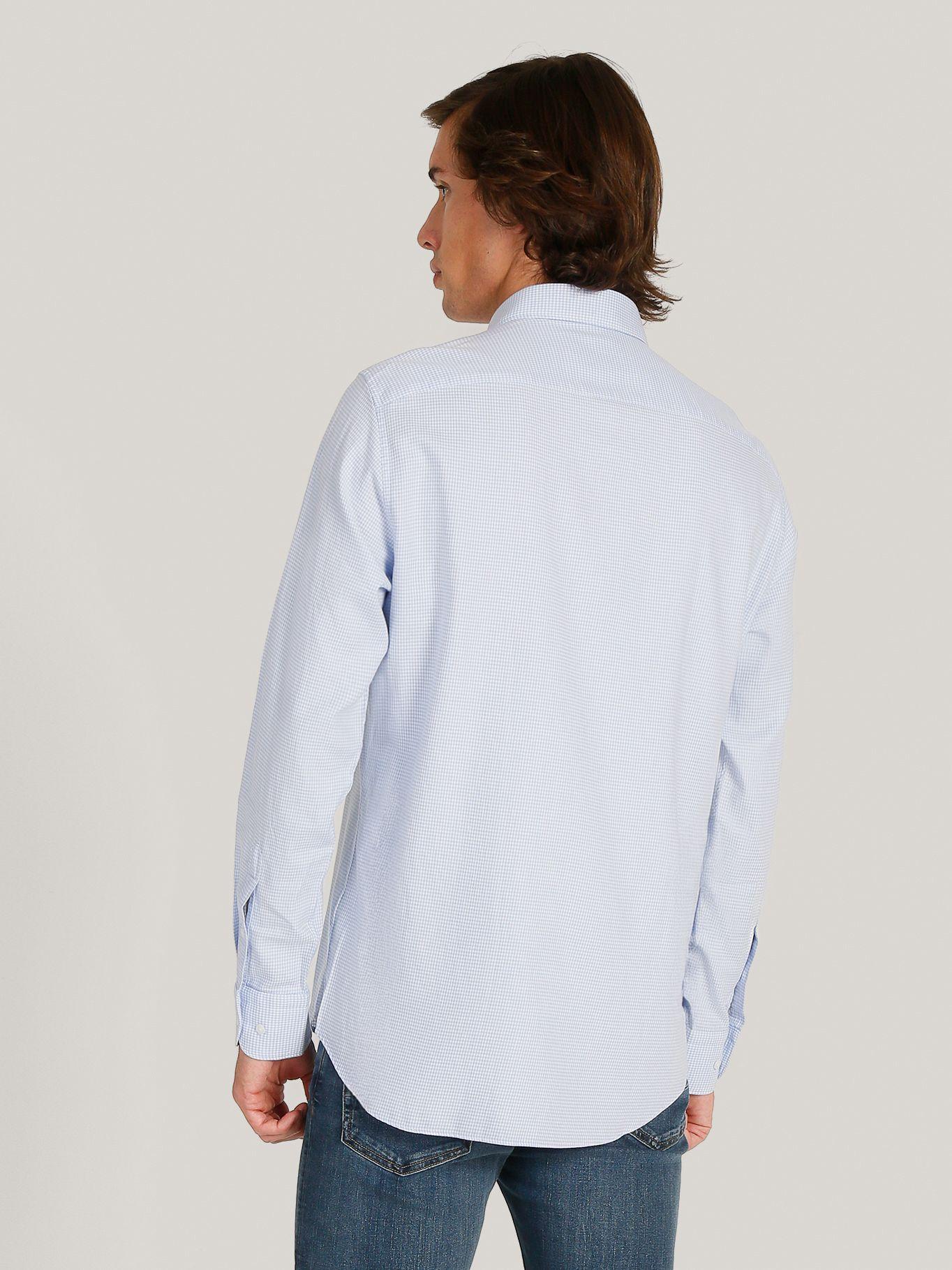 Camisa Solid Regular Fit Celeste Tommy Hilfiger-3