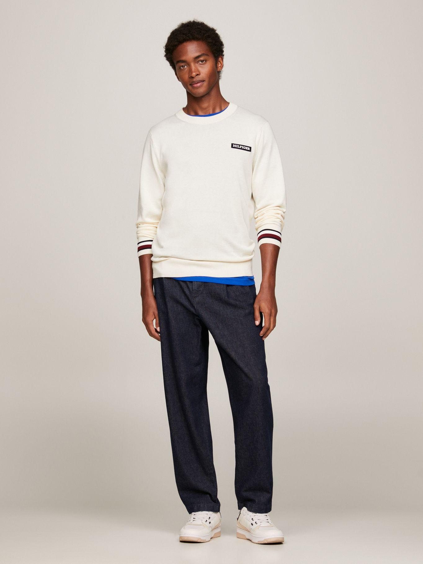SWEATER GLOBAL STRIPE LOGO BLANCO TOMMY HILFIGER-1