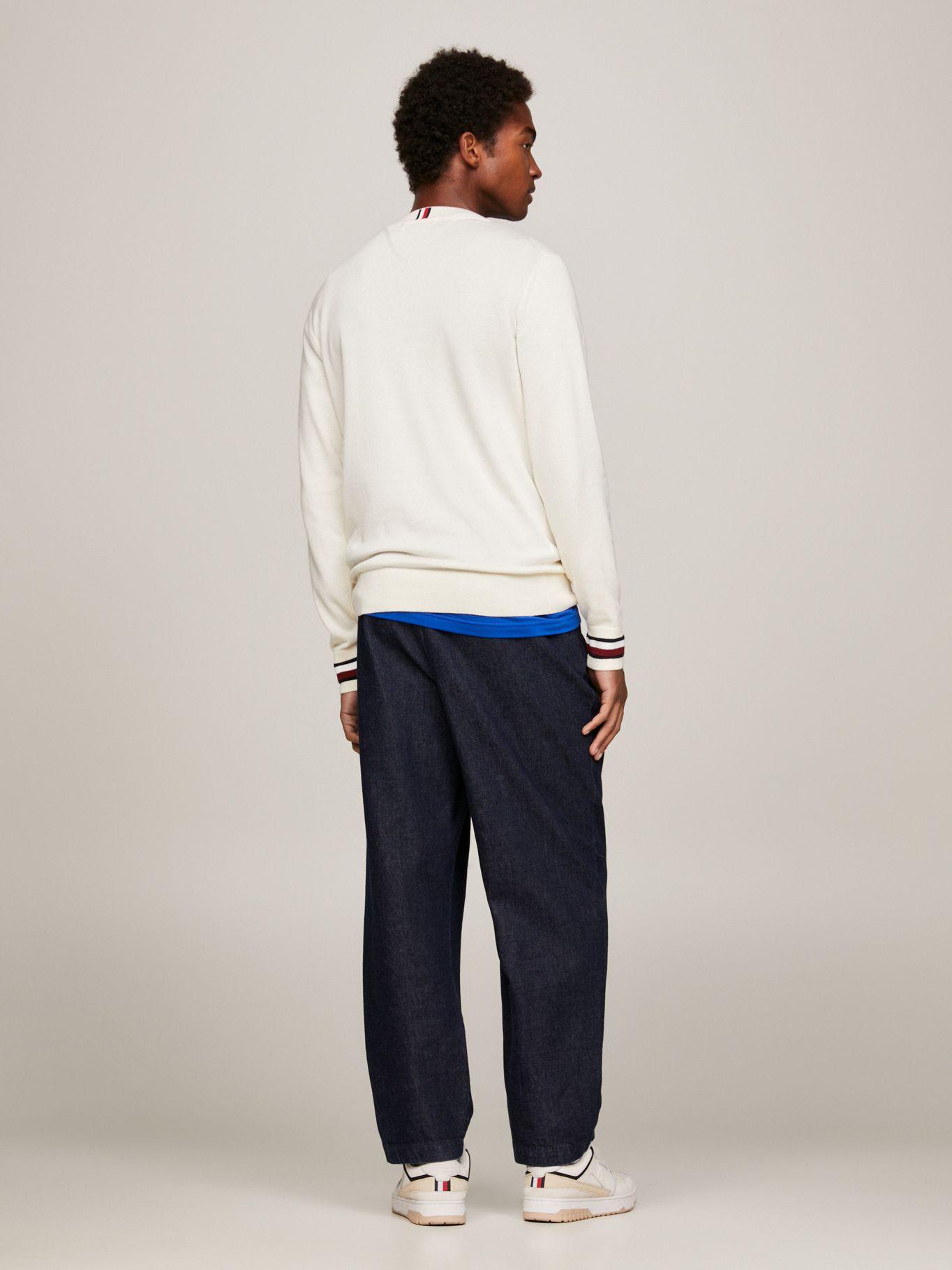 SWEATER GLOBAL STRIPE LOGO BLANCO TOMMY HILFIGER-2