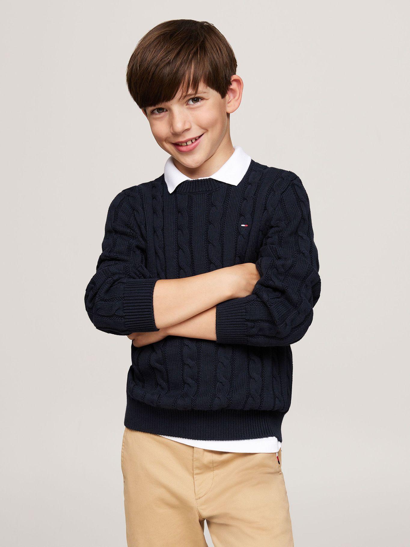 Sweater De Niño Essential Azul Tommy Hilfiger-0