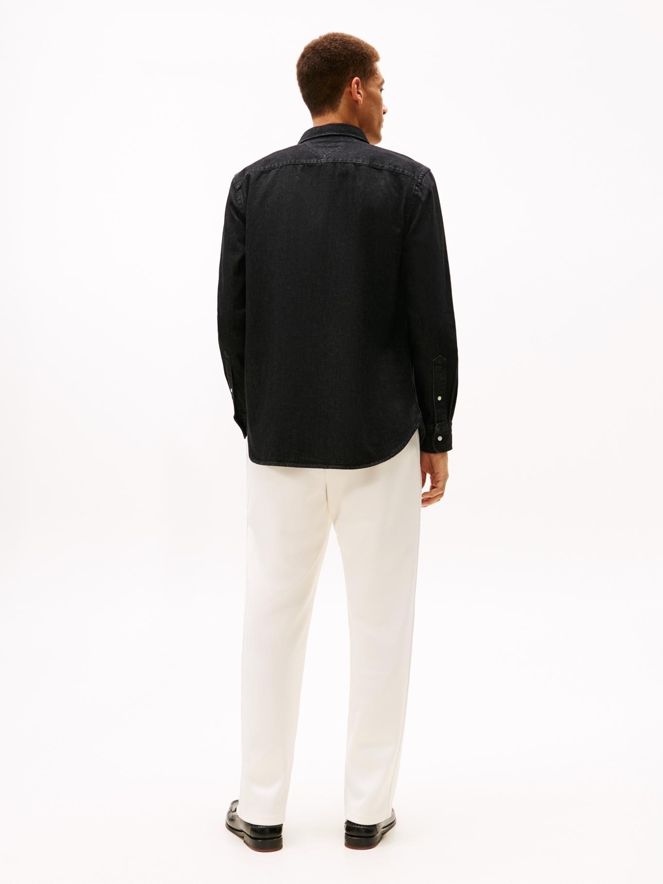 Camisa Denim Regular Fit Tommy Hilfiger Negro-2