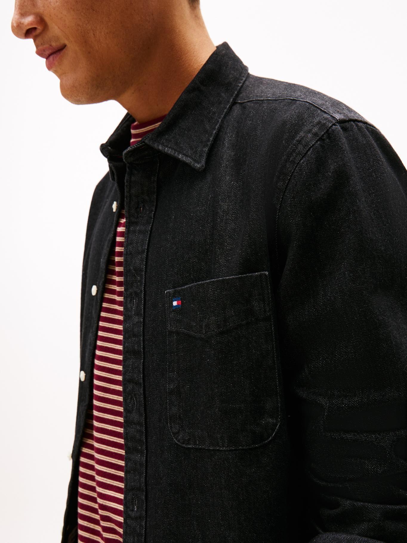 Camisa Denim Regular Fit Tommy Hilfiger Negro-3