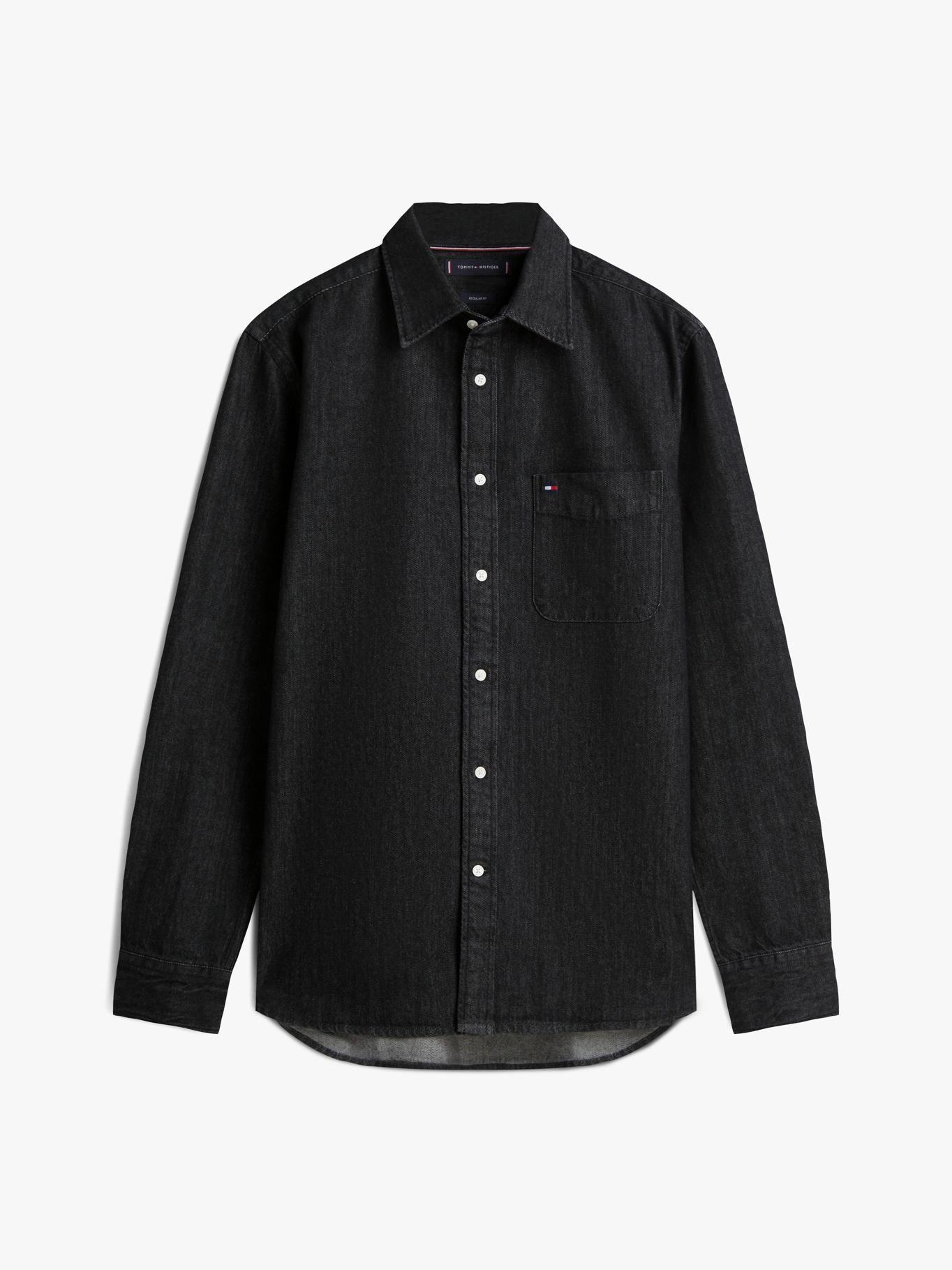 Camisa Denim Regular Fit Tommy Hilfiger Negro-4