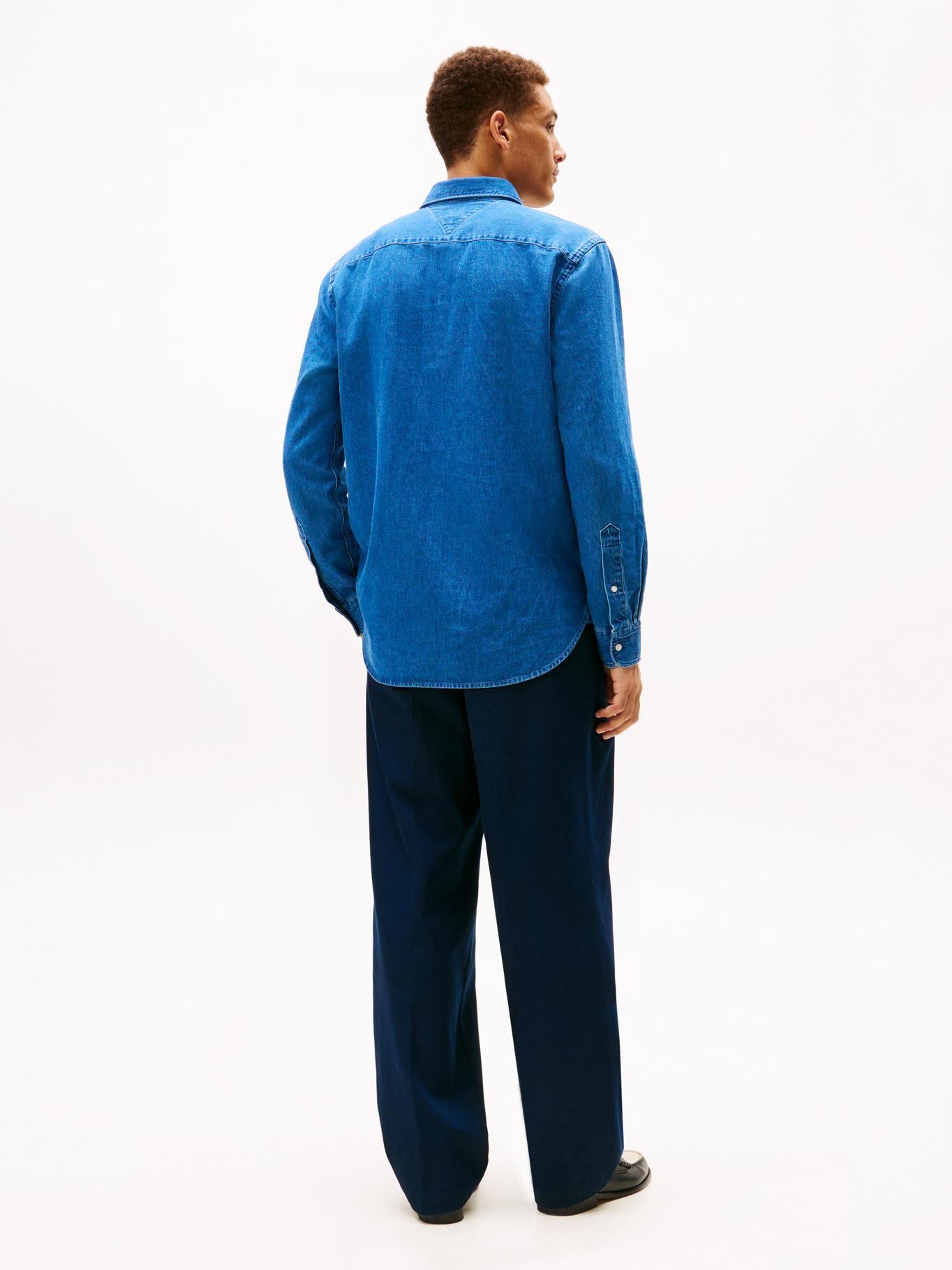Camisa Denim Regular Fit Tommy Hilfiger Azul-2