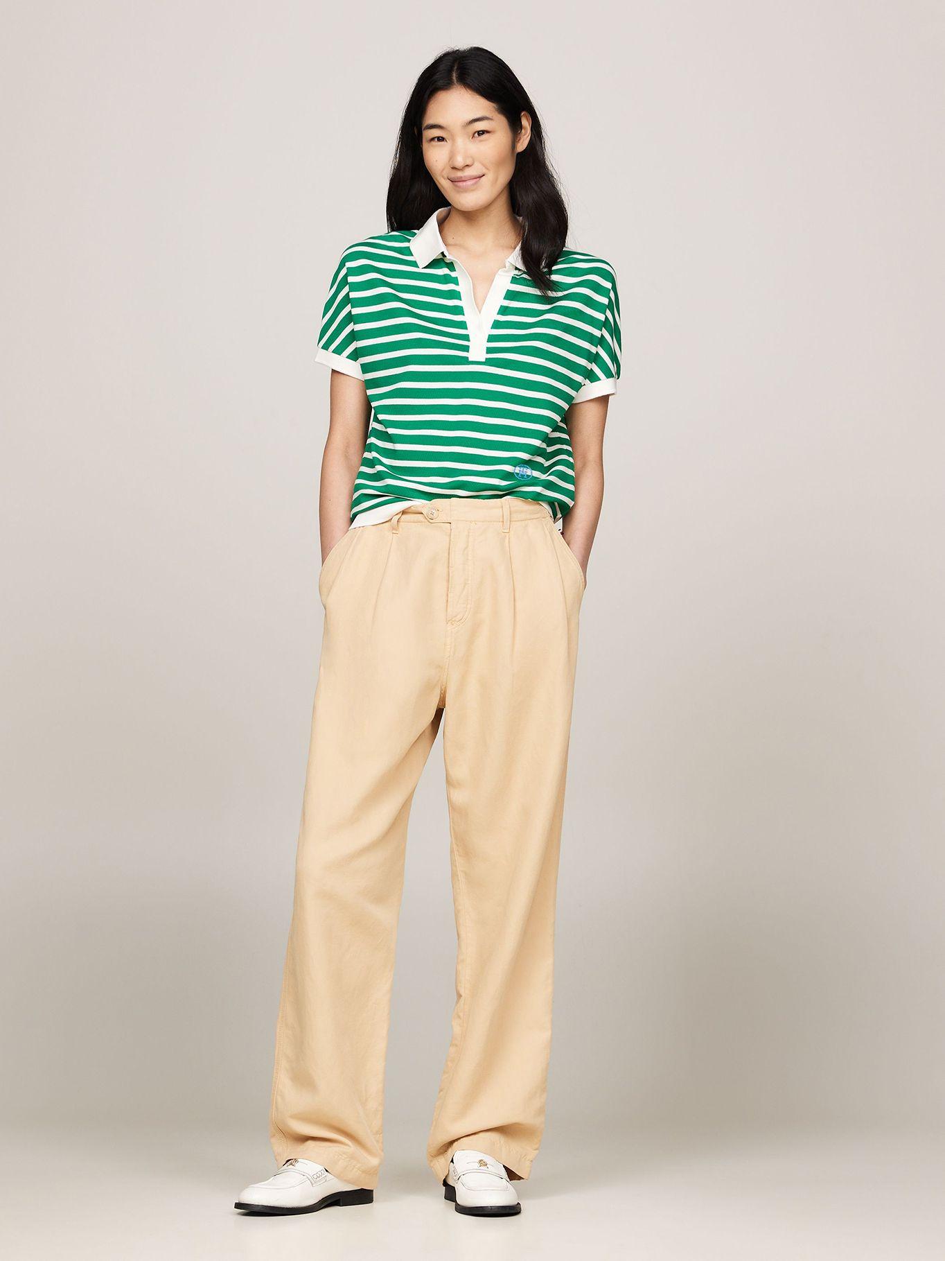 Polo Con Diseño A Rayas Verde Tommy Hilfiger-1