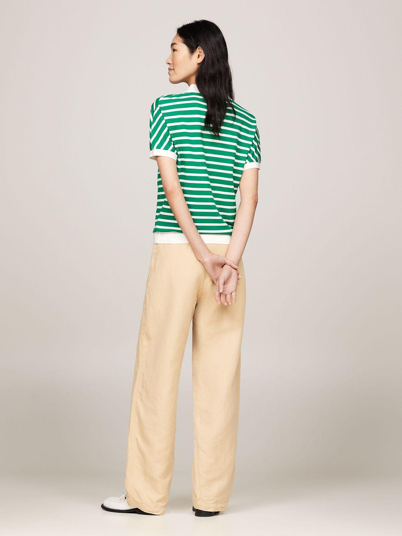 Polo Con Diseño A Rayas Verde Tommy Hilfiger-2