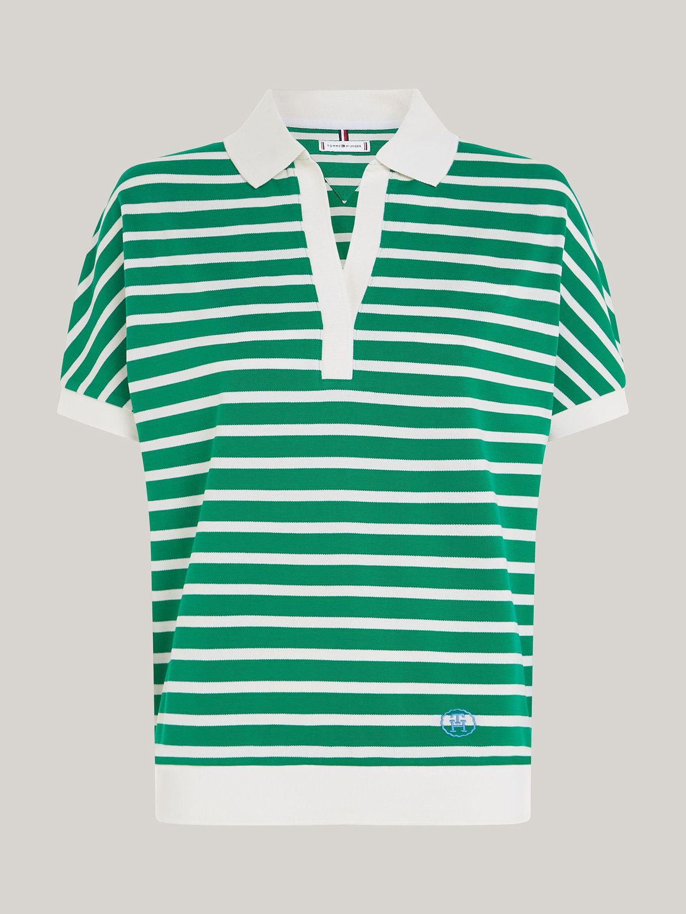 Polo Con Diseño A Rayas Verde Tommy Hilfiger-4