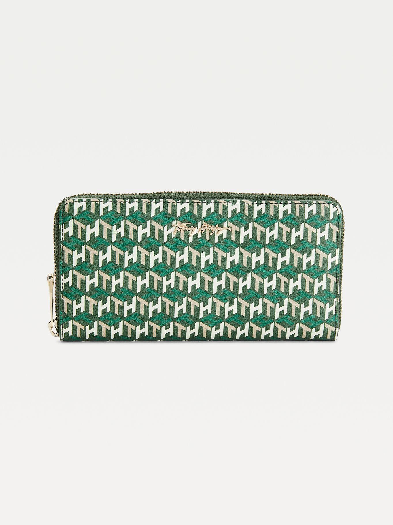 Billetera Iconic Monogram Print Verde Tommy Hilfiger-0