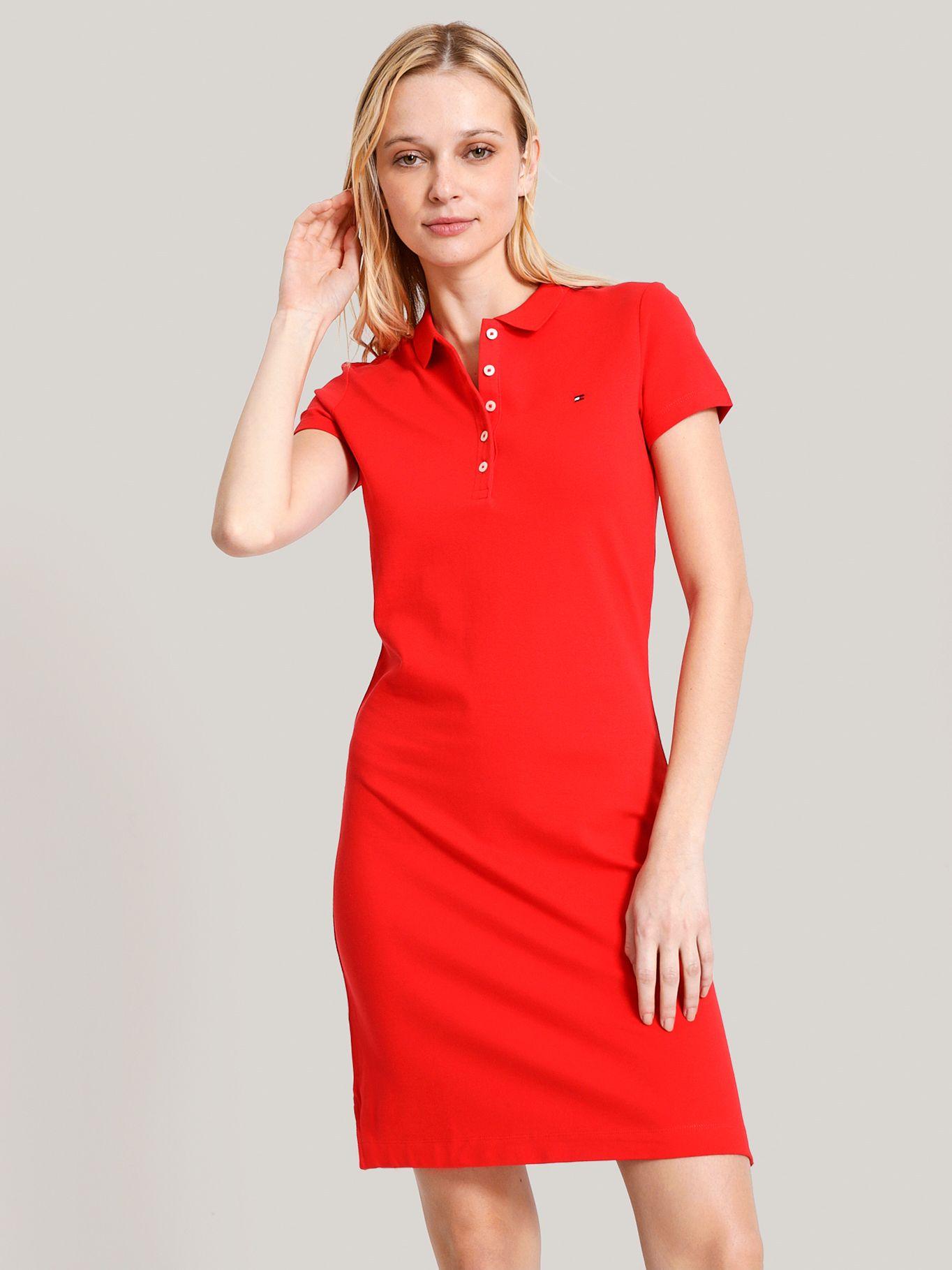 Vestido Polo Slim Fit  Rojo Tommy Hilfiger-0