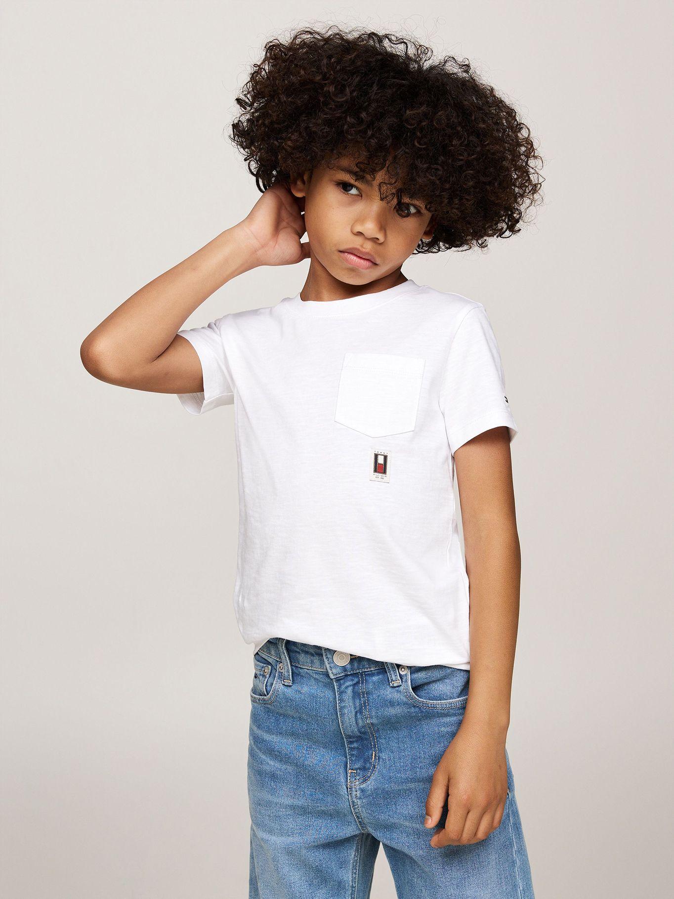 Polera Vertical Flag Con Logo Blanco Tommy Hilfiger-0