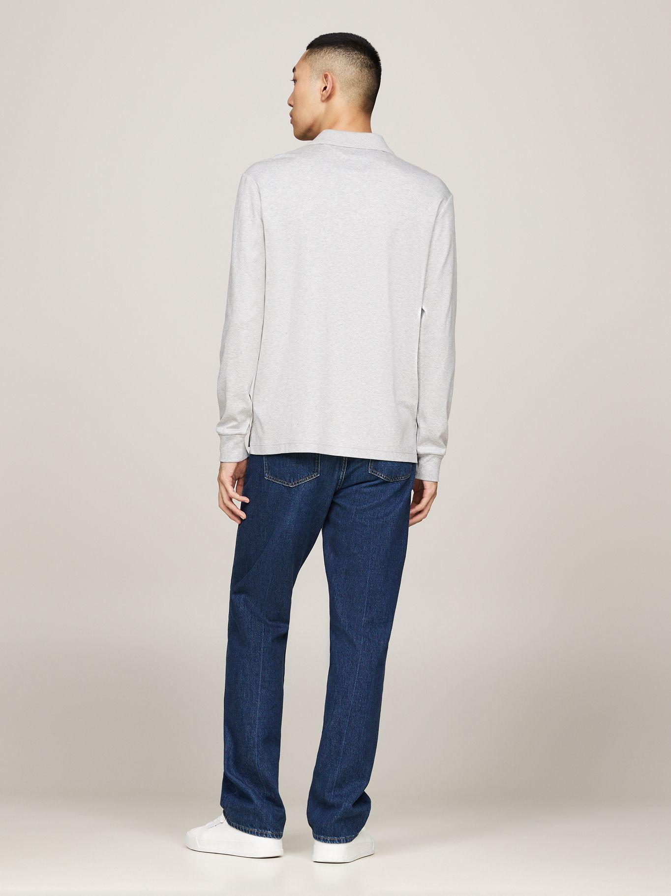 Polo Liquid Cotton Con Logo Gris Tommy Hilfiger-2