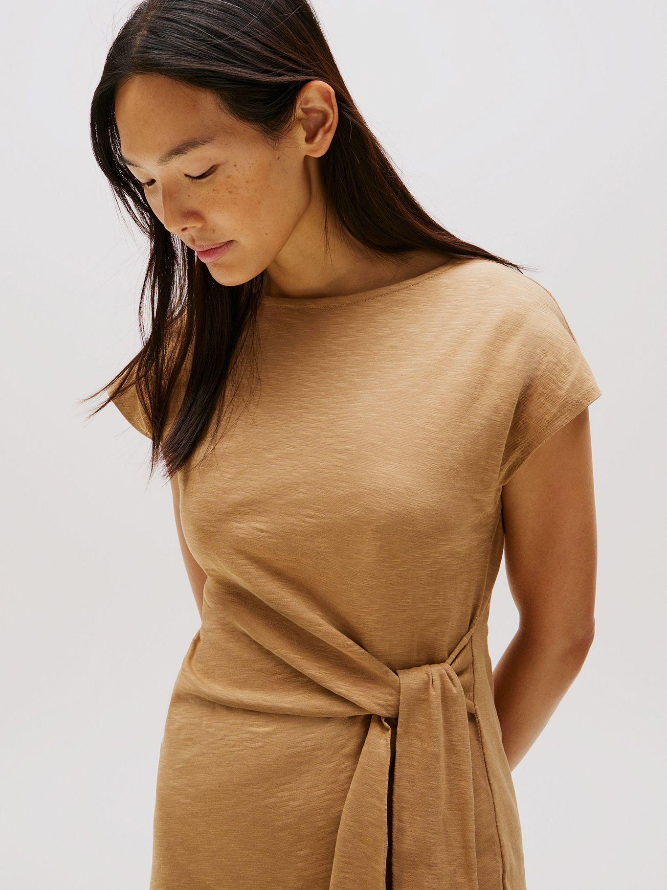 Vestido Midi Con Cuello Bote Beige Tommy Hilfiger-3