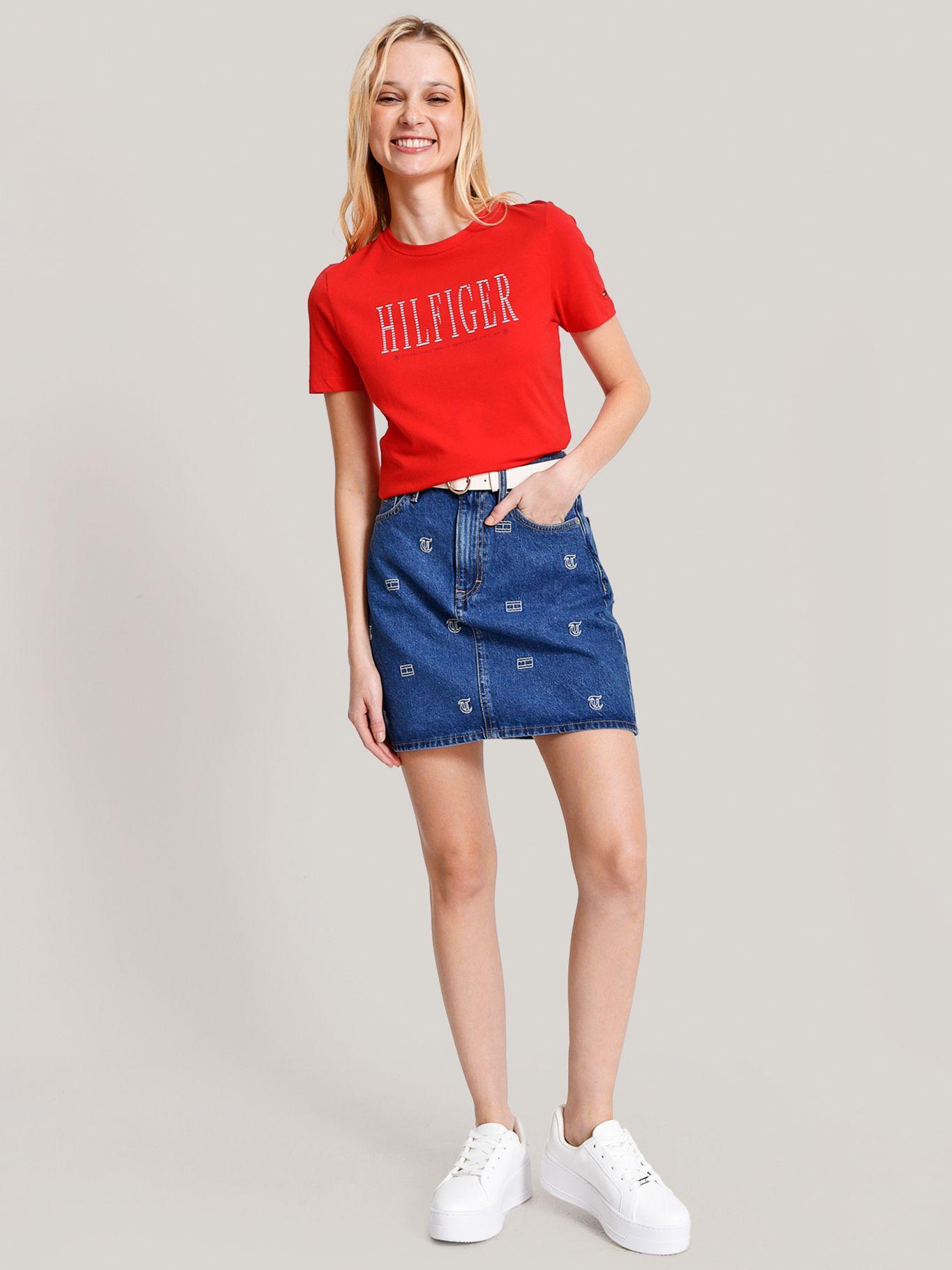 Polera Solid Logo Slim Fit Rojo Tommy Hilfiger-1