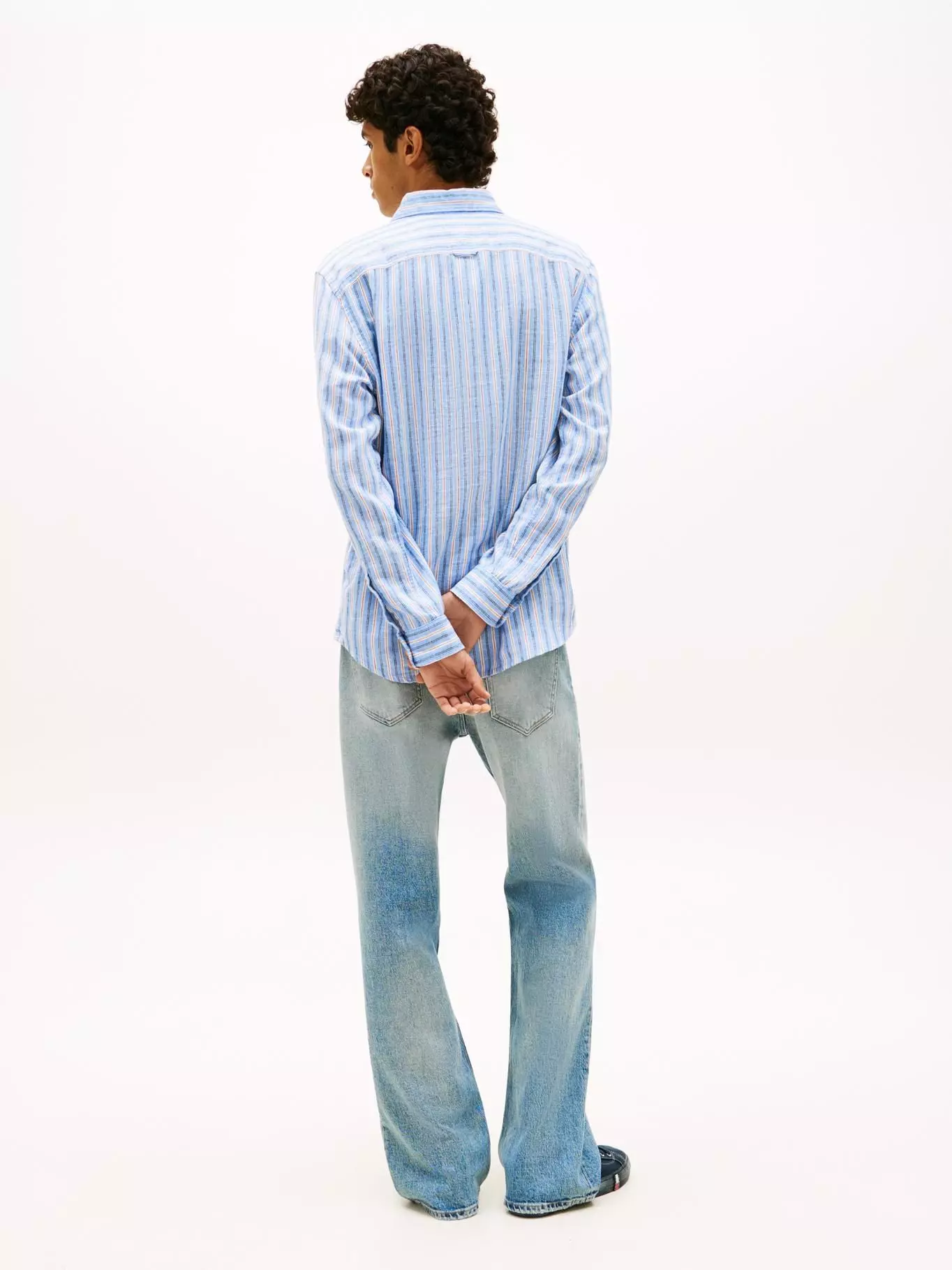 Camisa De Rayas De Lino Regular Fit-2