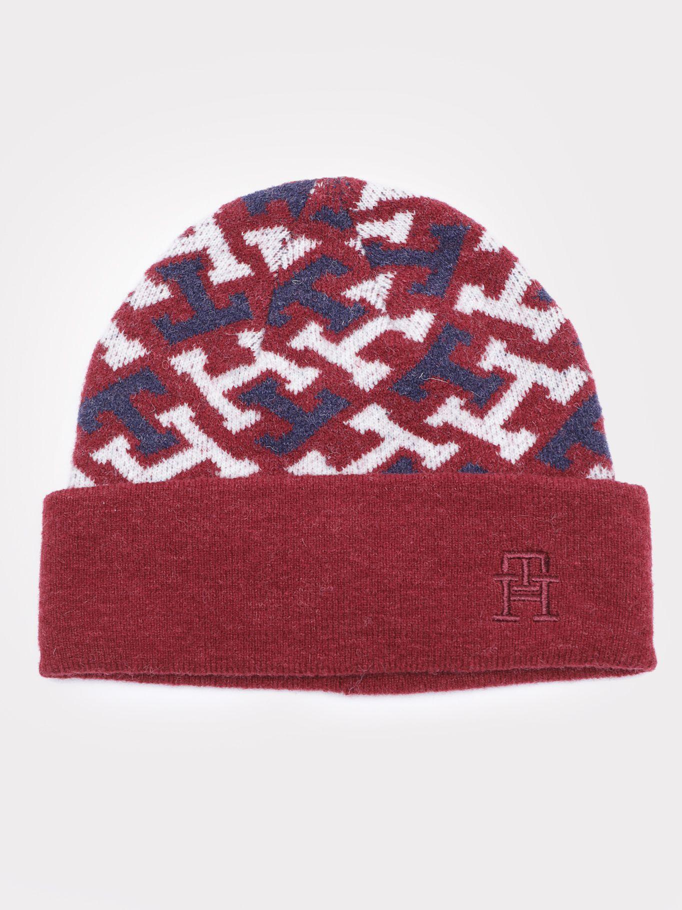 Gorro Iconic Monogram Burdeo Tommy Hilfiger-0