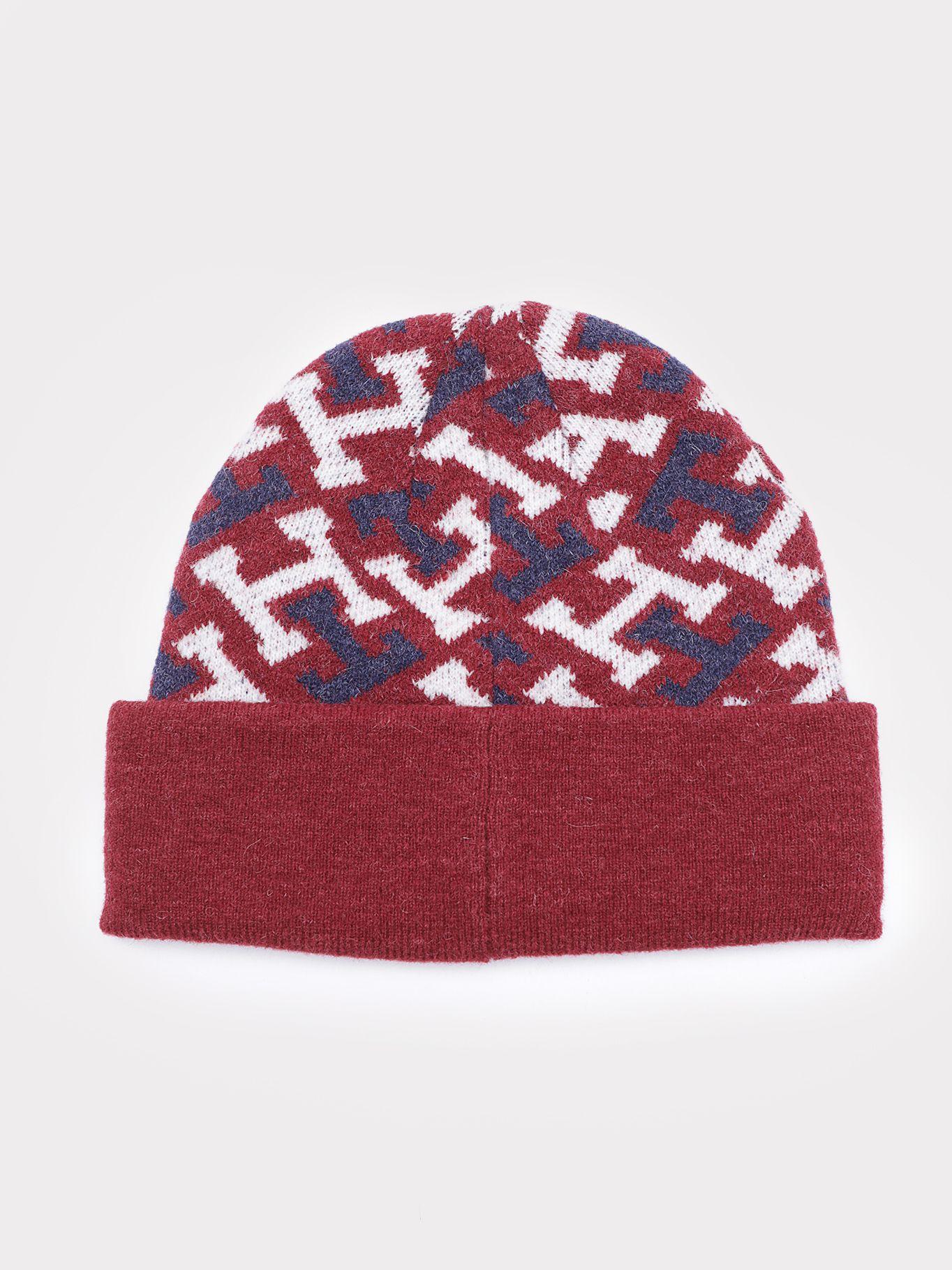 Gorro Iconic Monogram Burdeo Tommy Hilfiger-1