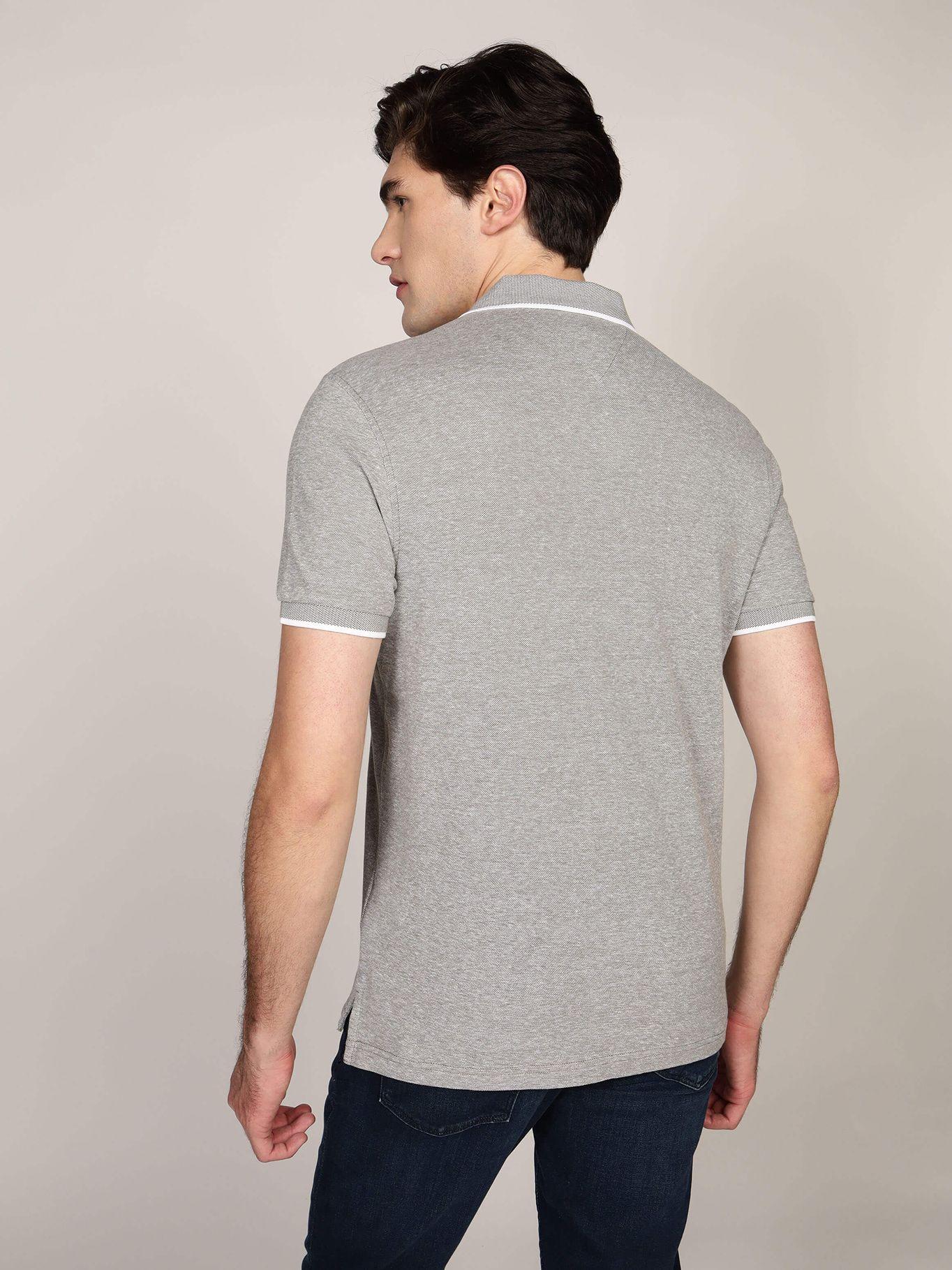 Polo Regular Fit Con Logo Gris Tommy Hilfiger-2